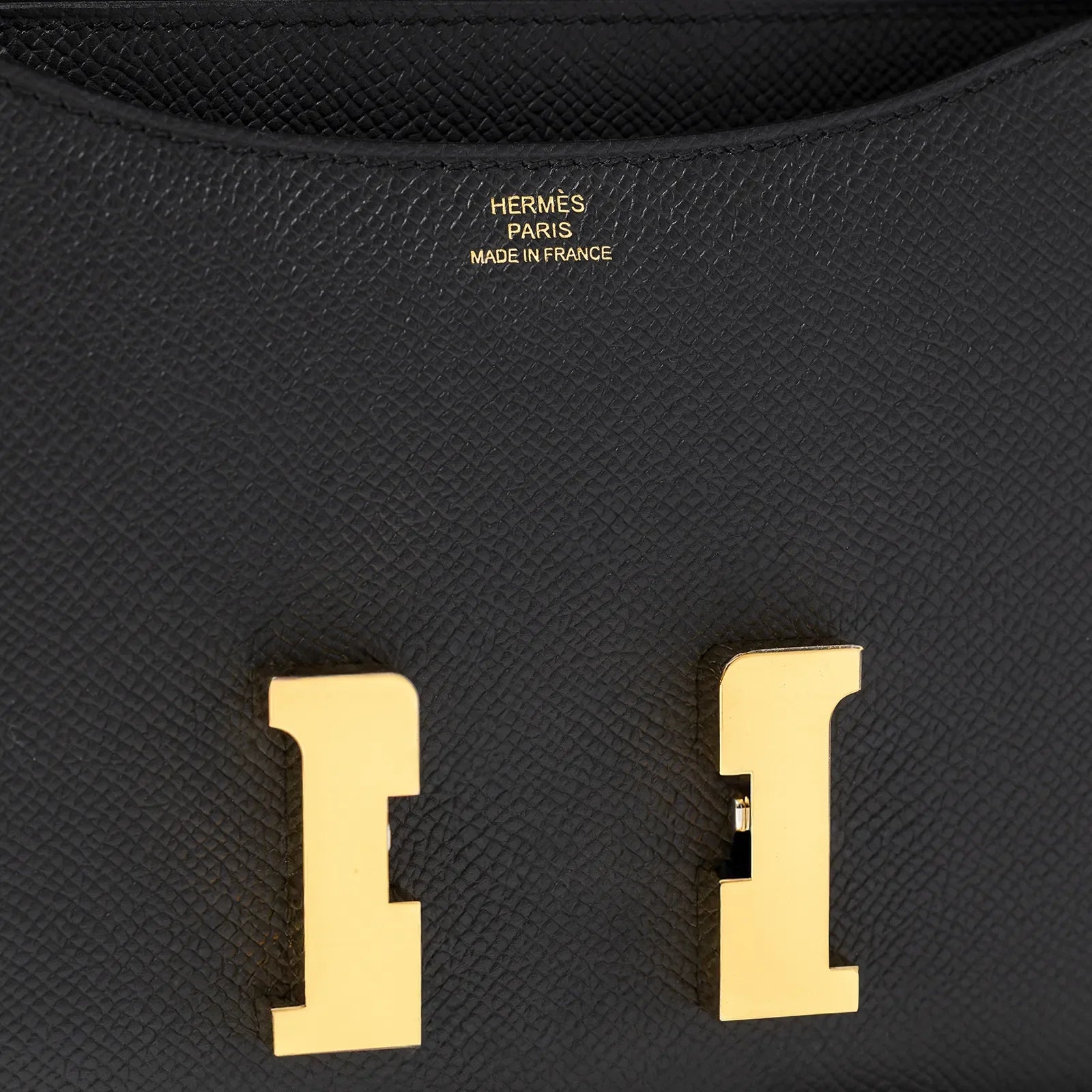 Hermès Mini Constance 18 Black Epsom Gold Hardware