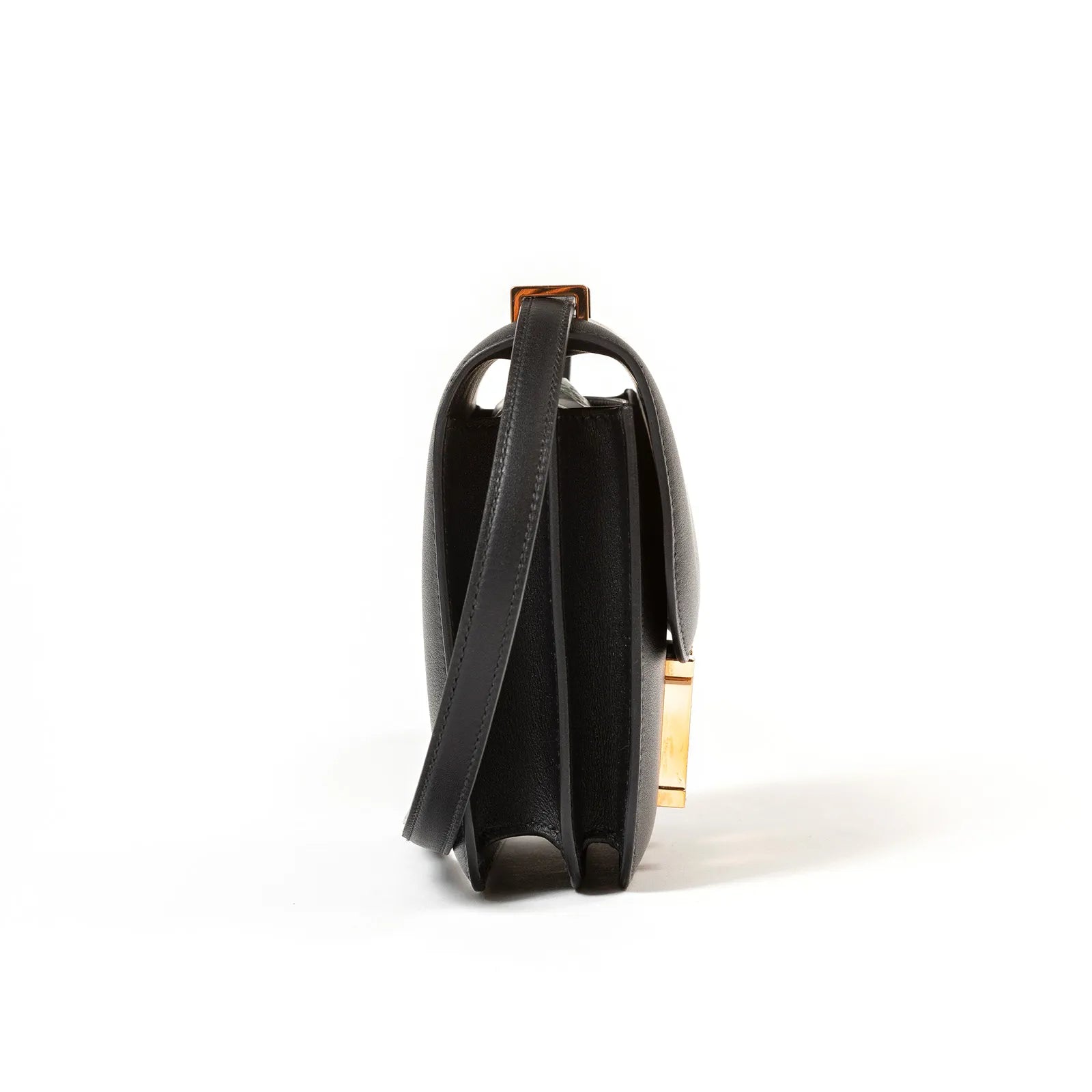 Hermès Mini Constance 18 Black Swift Rose Gold Hardware