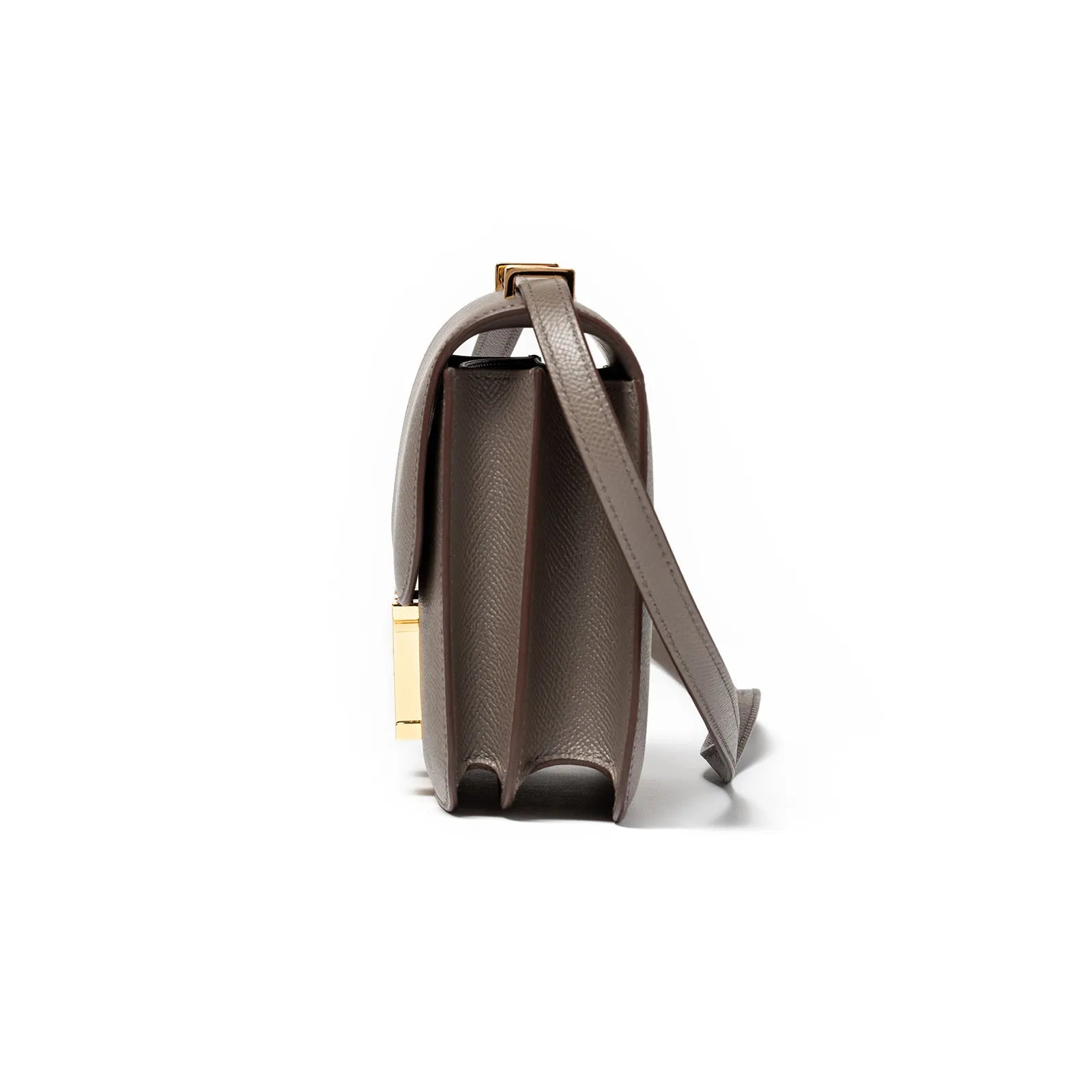 Hermès Mini Constance 18 Etain Epsom Gold Hardware
