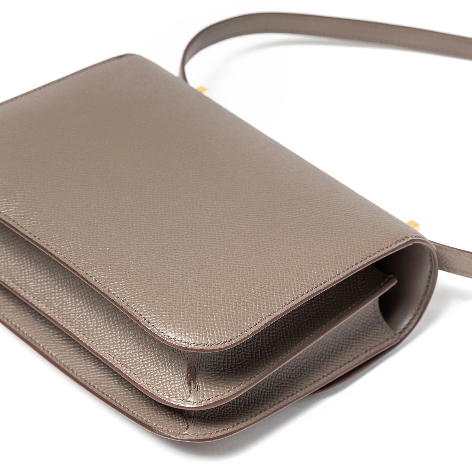 Hermès Mini Constance 18 Etain Epsom Gold Hardware