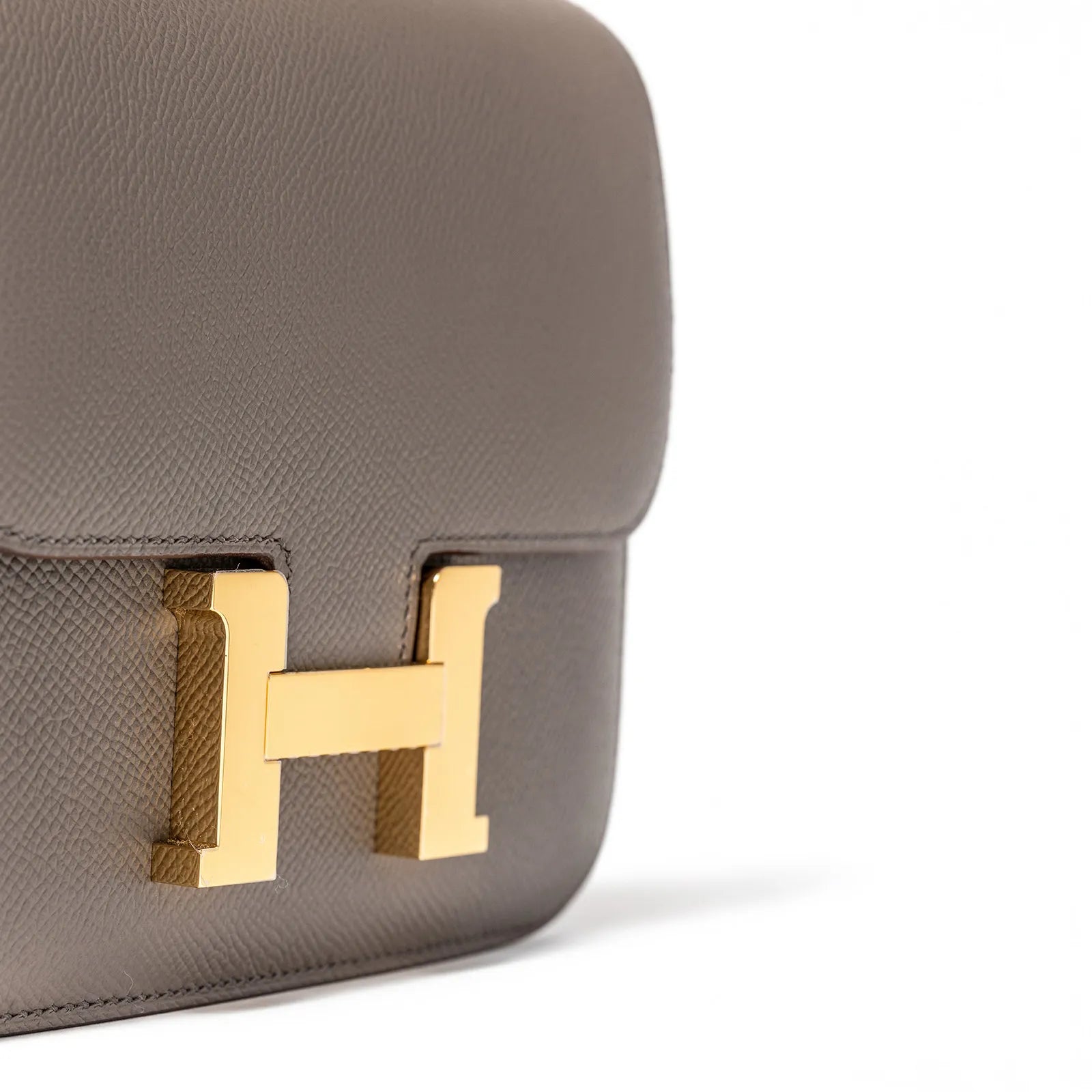 Hermès Mini Constance 18 Etain Epsom Gold Hardware