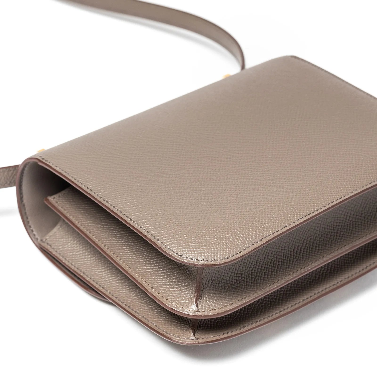 Hermès Mini Constance 18 Etain Epsom Gold Hardware