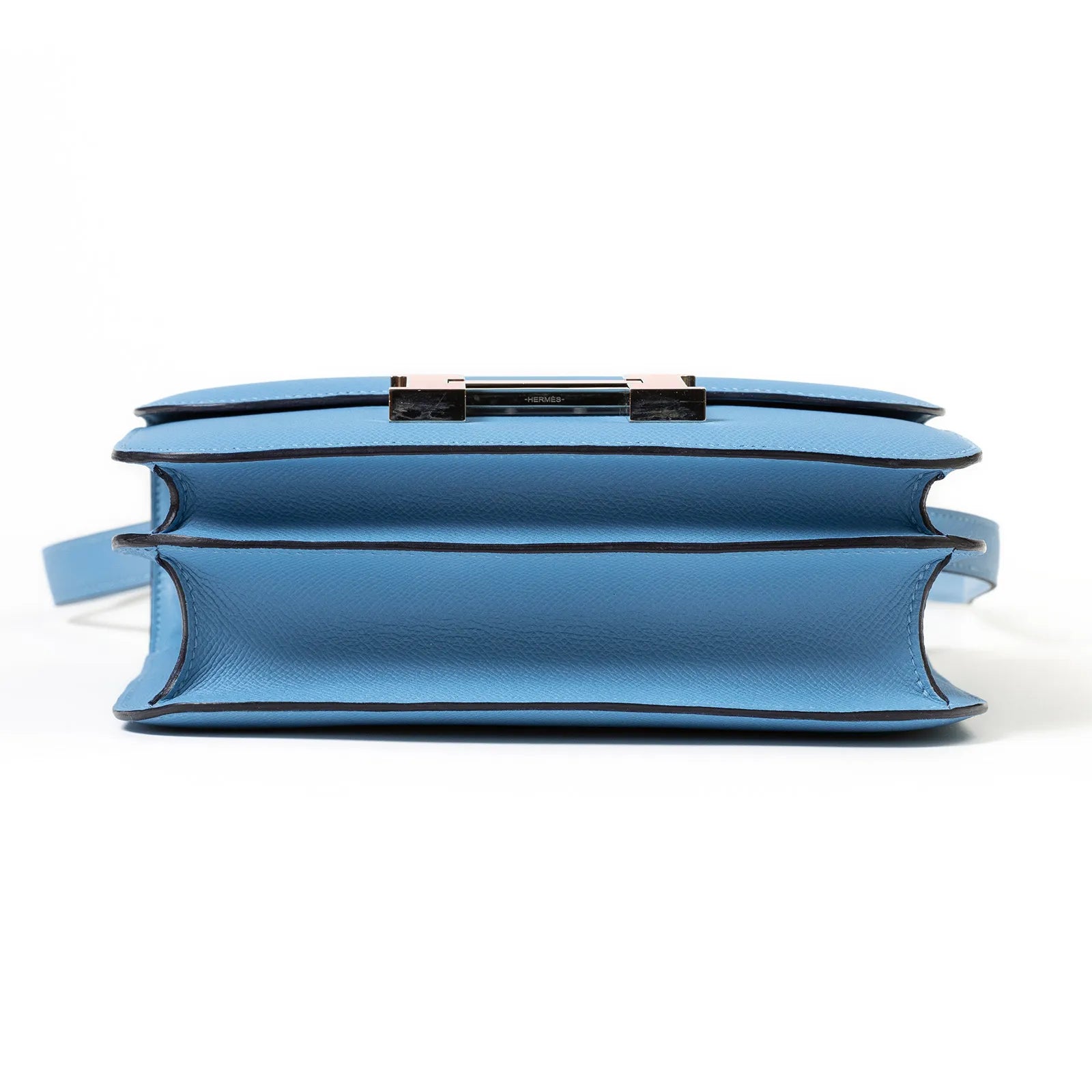 Hermès Constance 24 Blue Du Nord Epsom Rouge Enamel Hardware