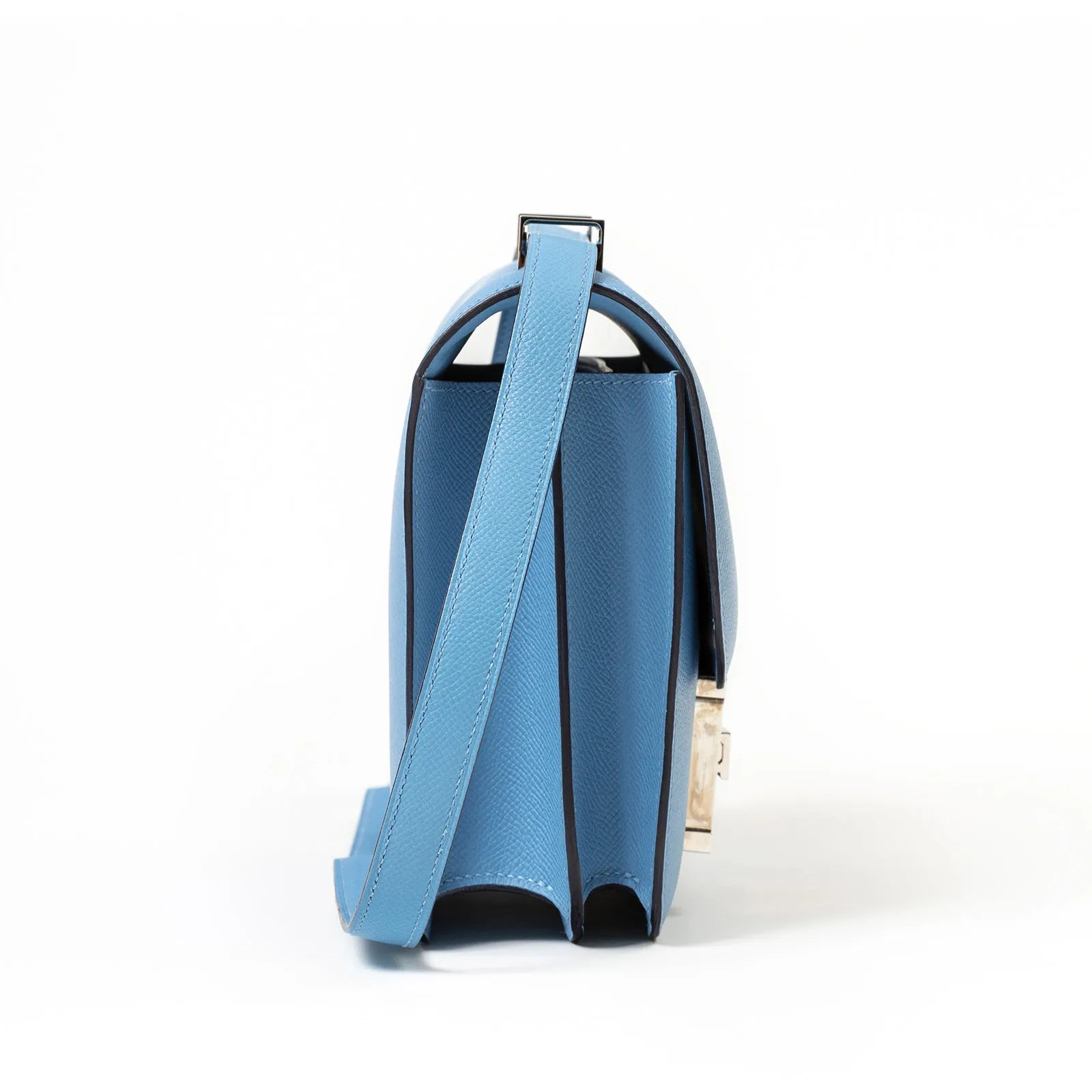 Hermès Constance 24 Blue Du Nord Epsom Rouge Enamel Hardware