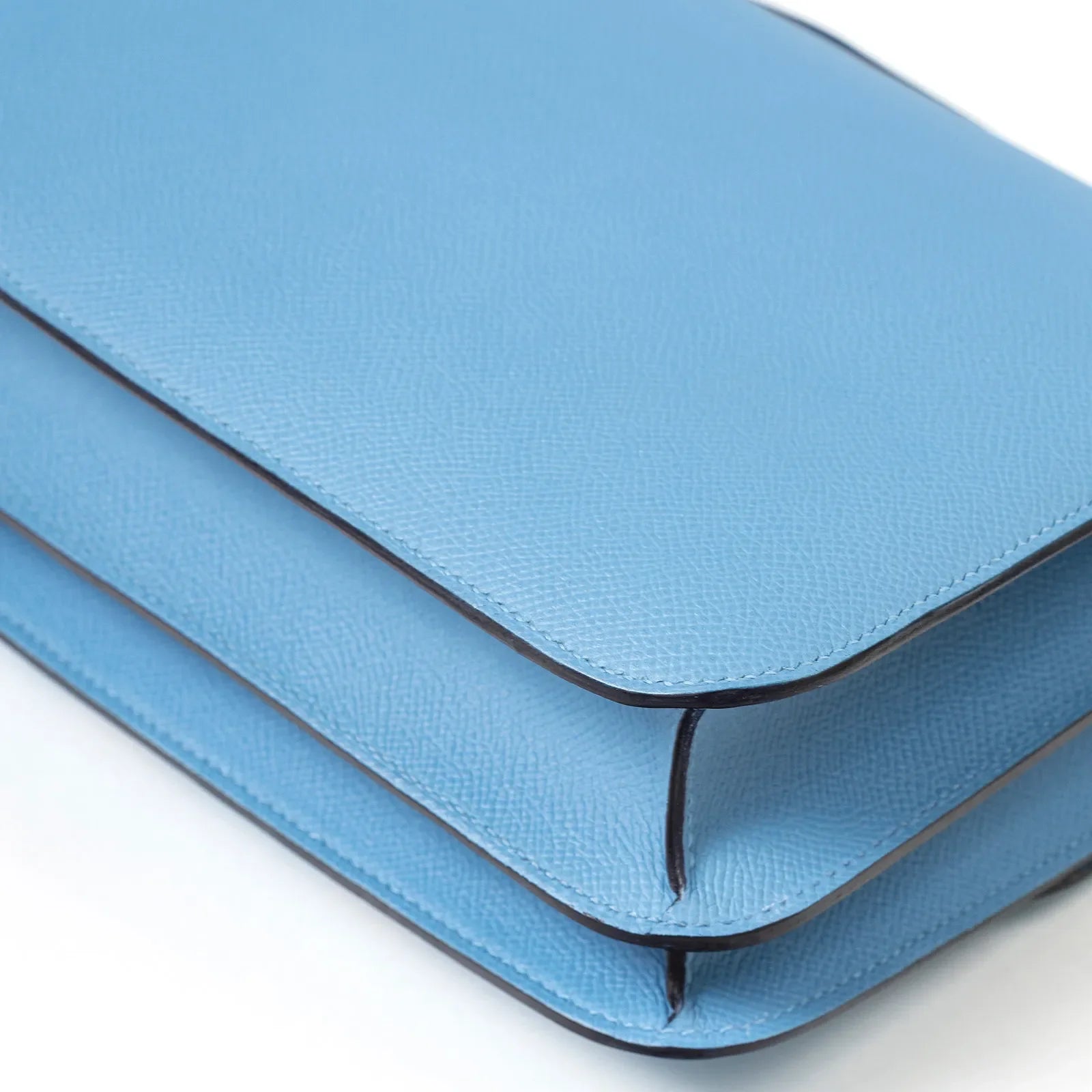 Hermès Constance 24 Blue Du Nord Epsom Rouge Enamel Hardware
