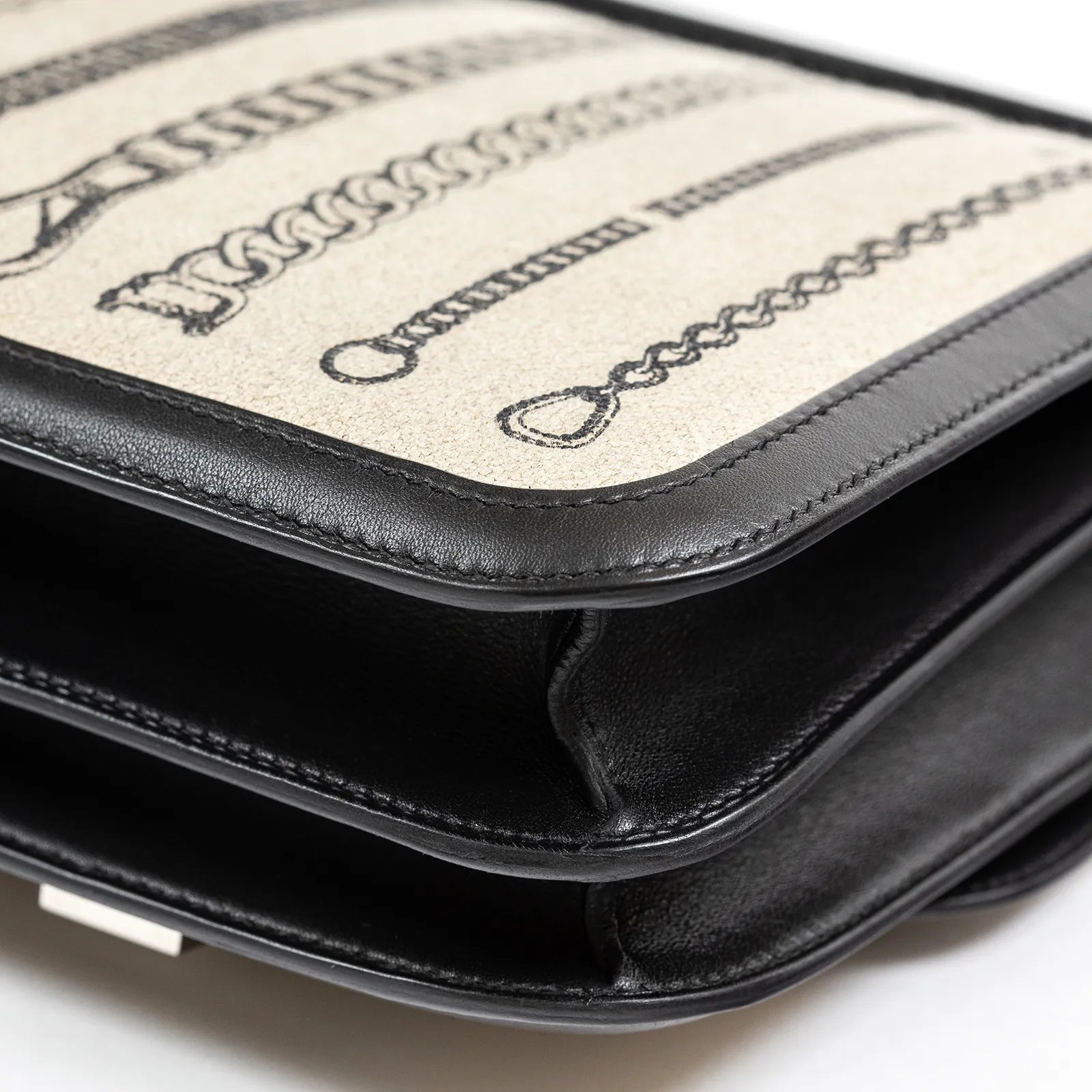 Hermès Constance 24 De Camp Dechaine Toile Black Swift Palladium Hardware