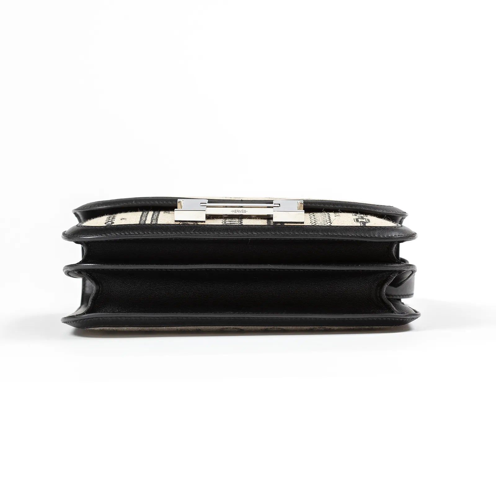 Hermès Constance 24 De Camp Dechaine Toile Black Swift Palladium Hardware