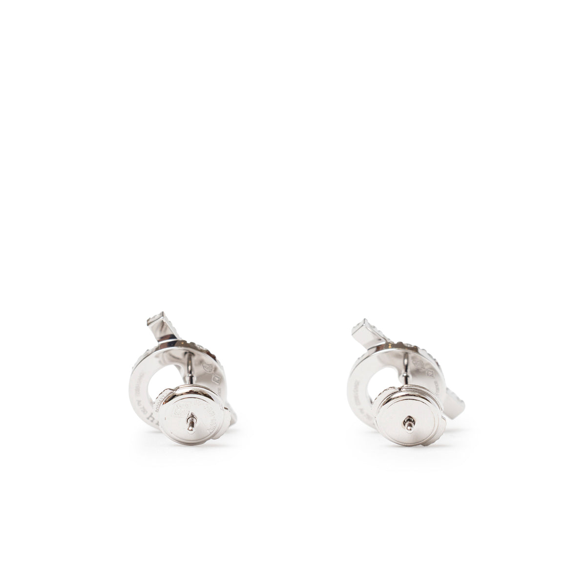Hermès Finesse Earring Diamond and 18k White Gold Au750 back view