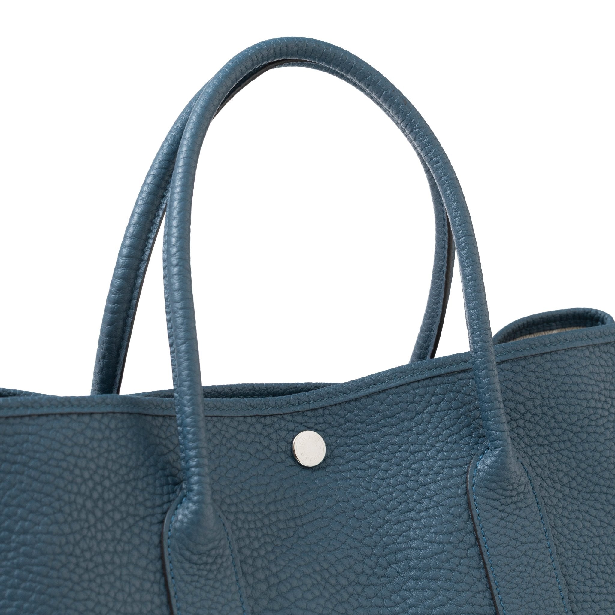 Hermès Garden Party 36 Blue Negonda Palladium Hardware