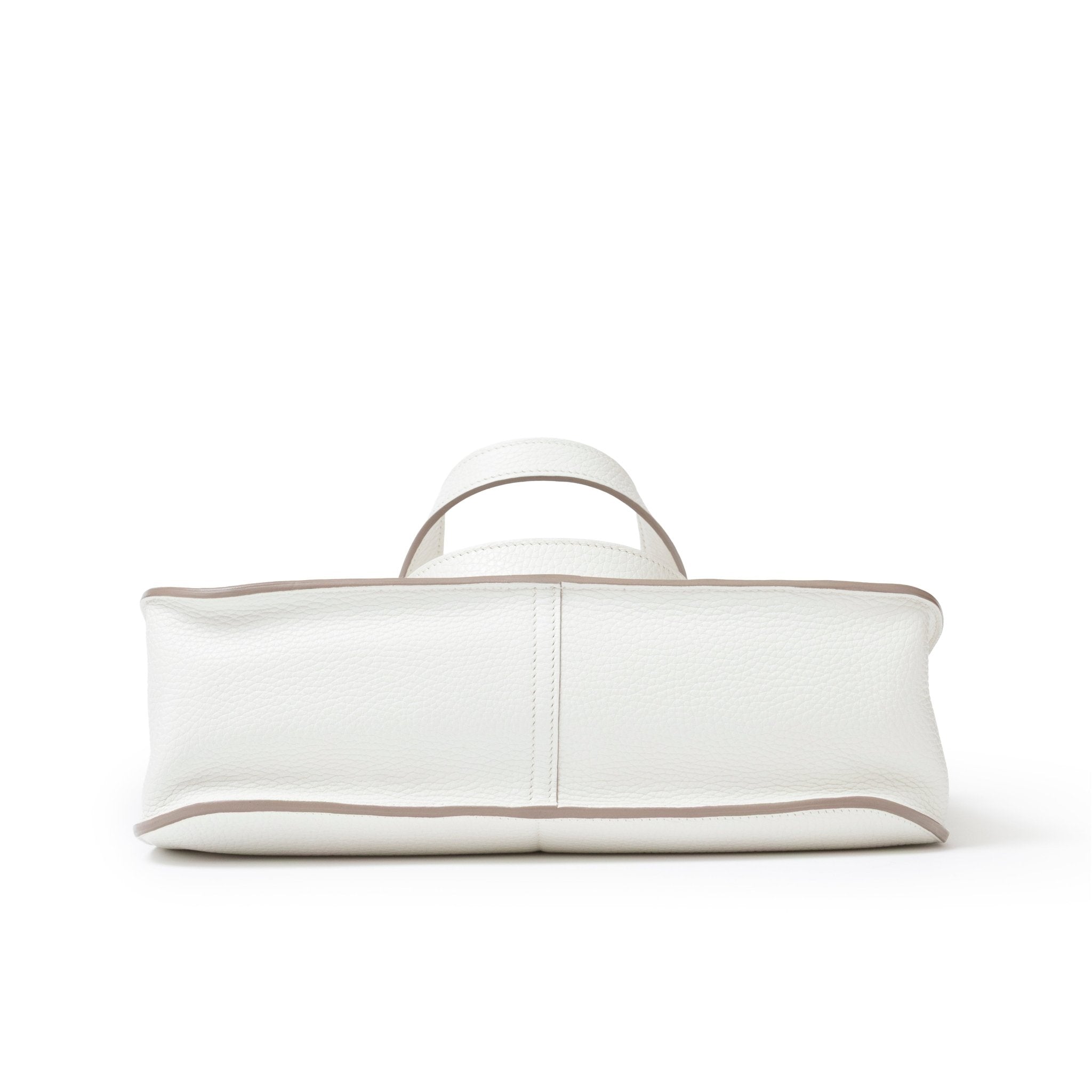 Hermès Halzan 31 White Clemence Palladium Hardware