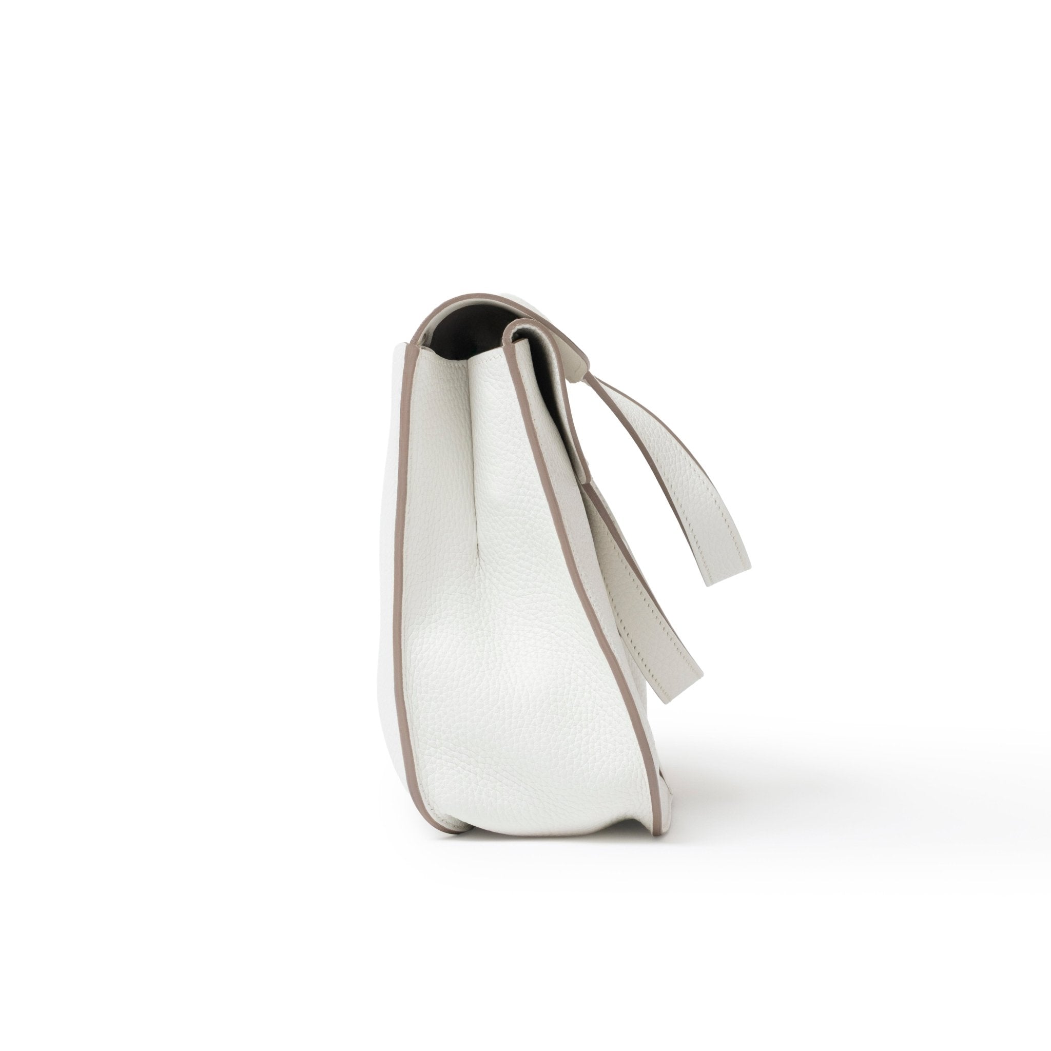Hermès Halzan 31 White Clemence Palladium Hardware