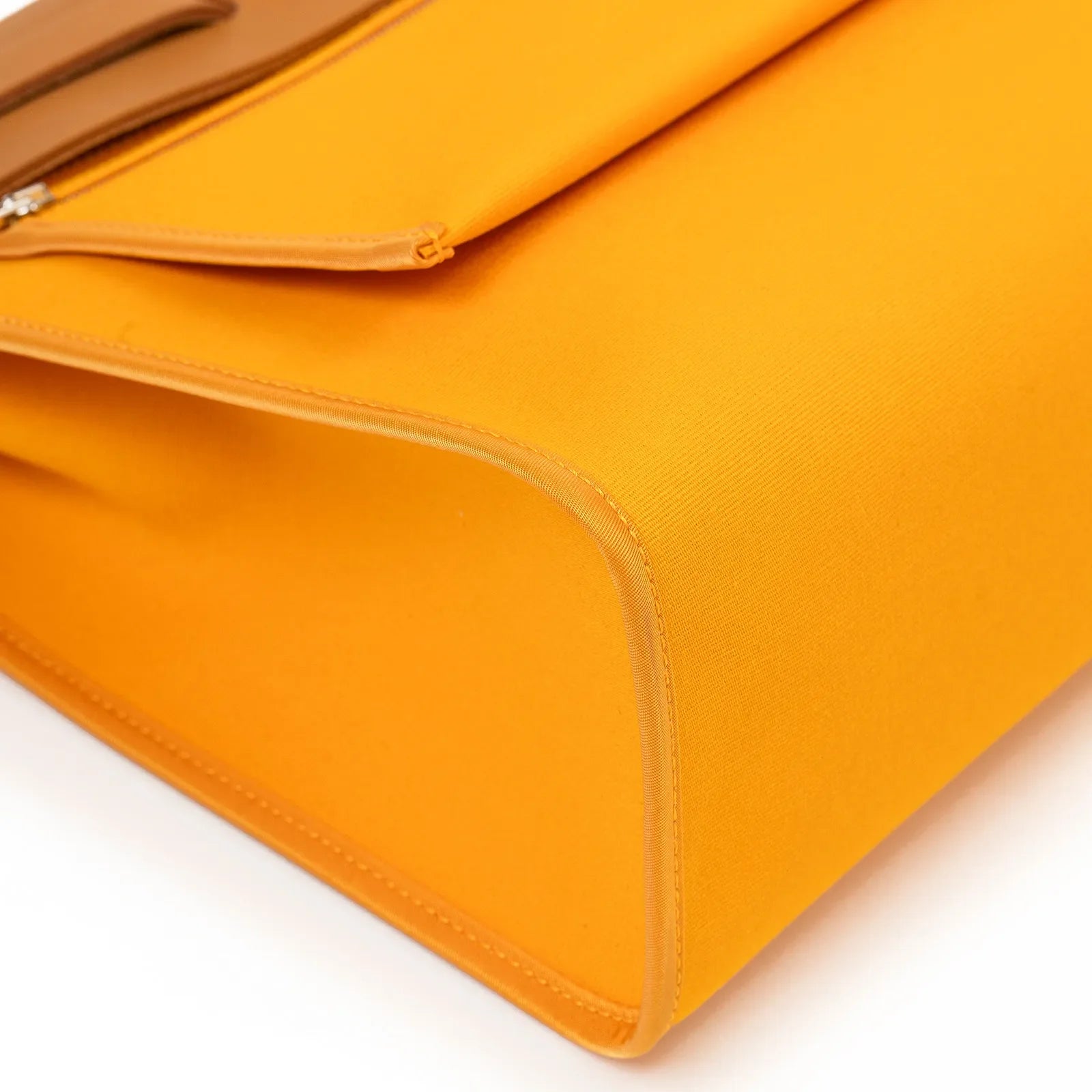 Hermès Herbag Zip 31 Jaune/Orange Natural Toile Palladium Hardware