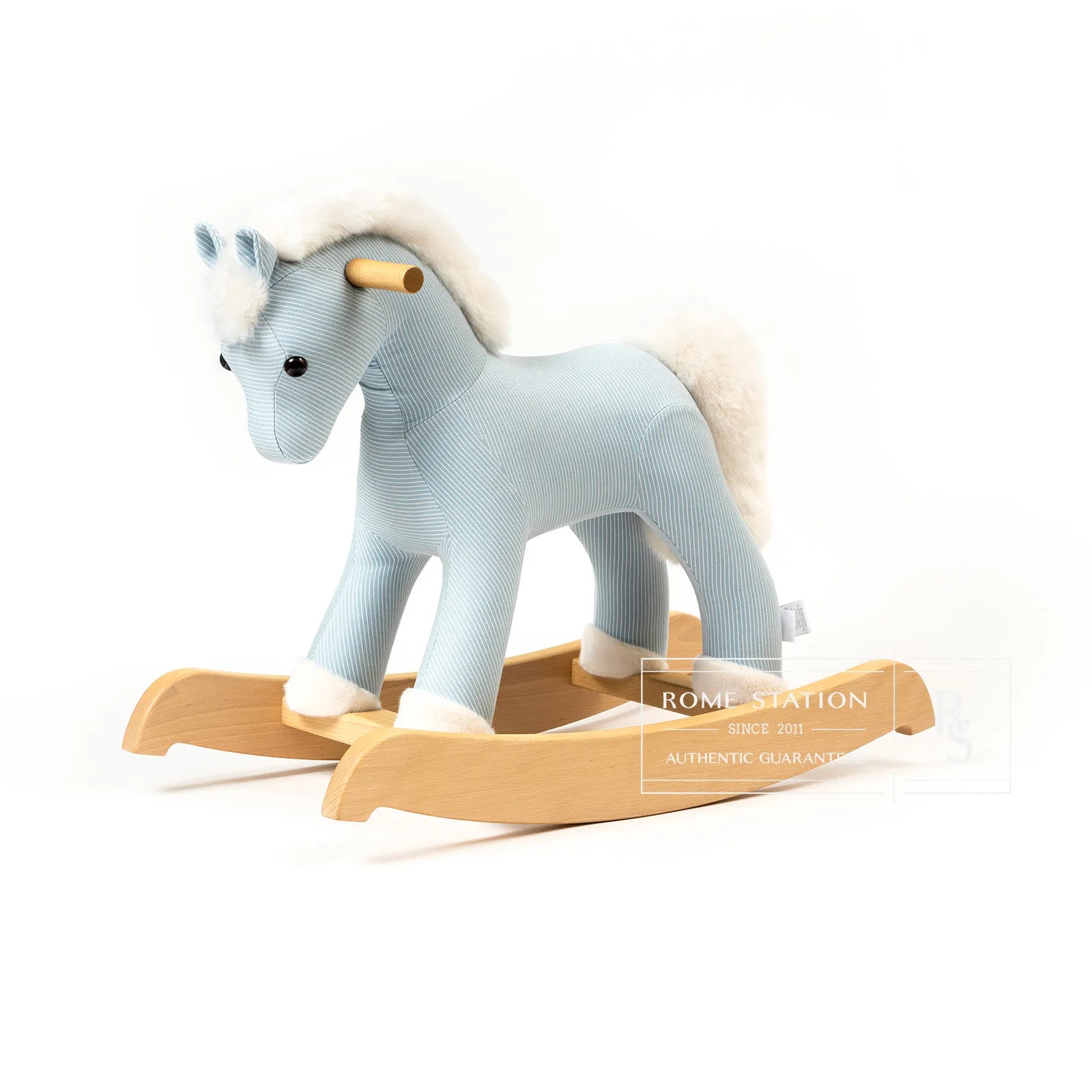 Hermès Hermy Rocking Horse Blue Beechwood and Cotton TRU