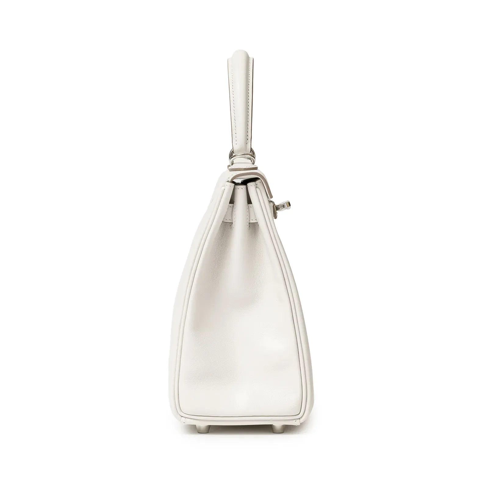 Hermès Kelly 25 Retourne Gris Pale Swift Palladium Hardware