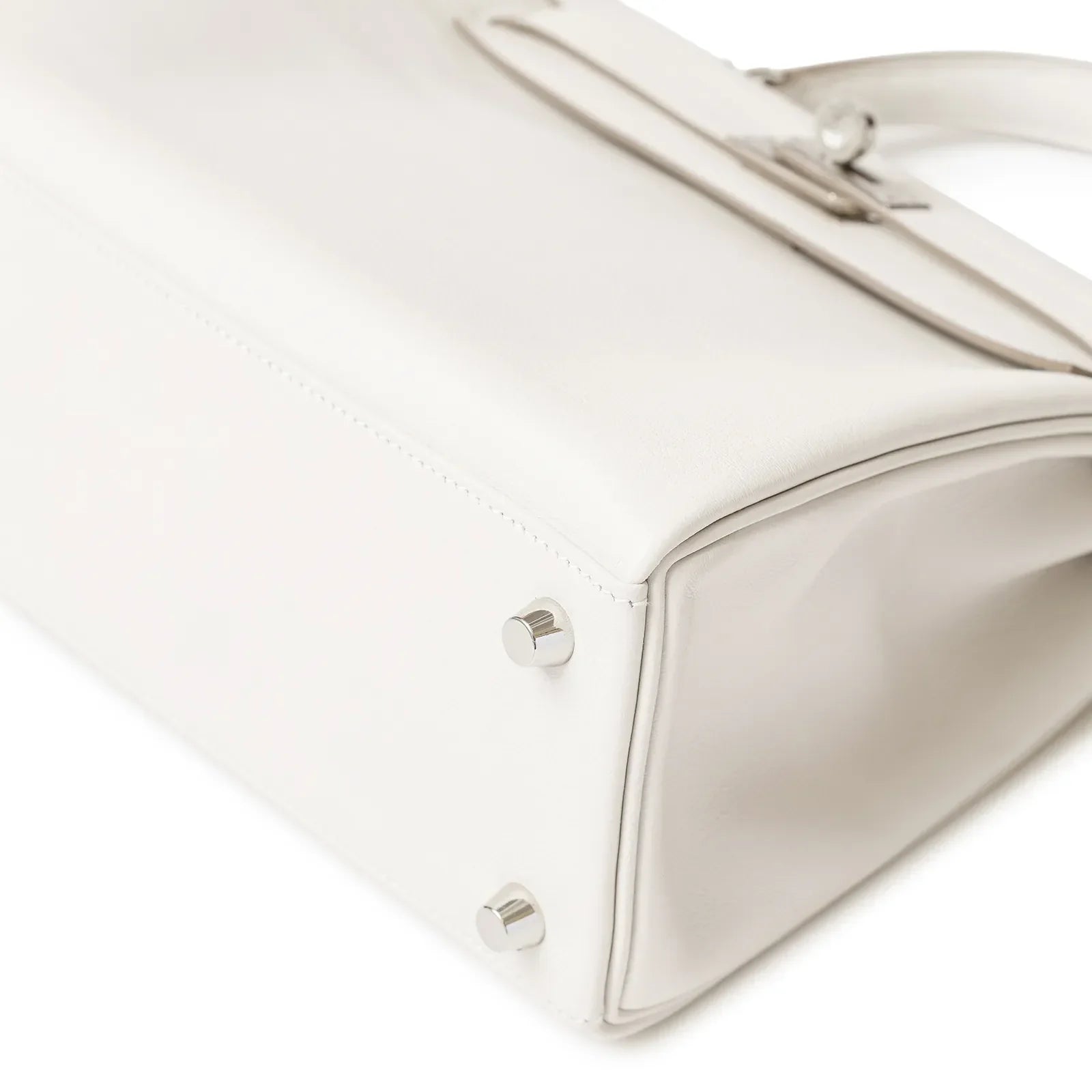 Hermès Kelly 25 Retourne Gris Pale Swift Palladium Hardware