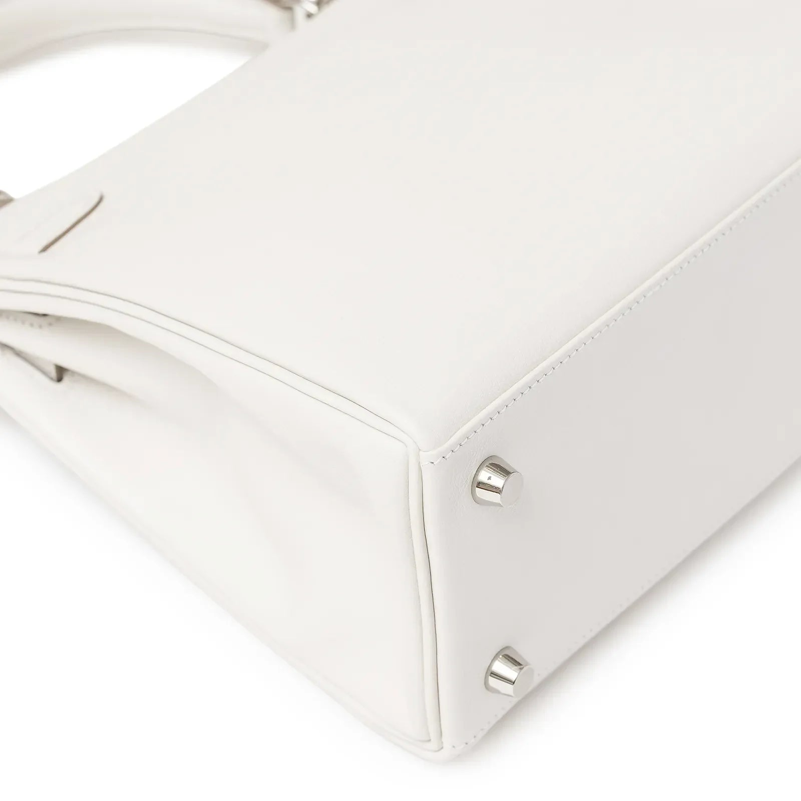 Hermès Kelly 25 Retourne Gris Pale Swift Palladium Hardware