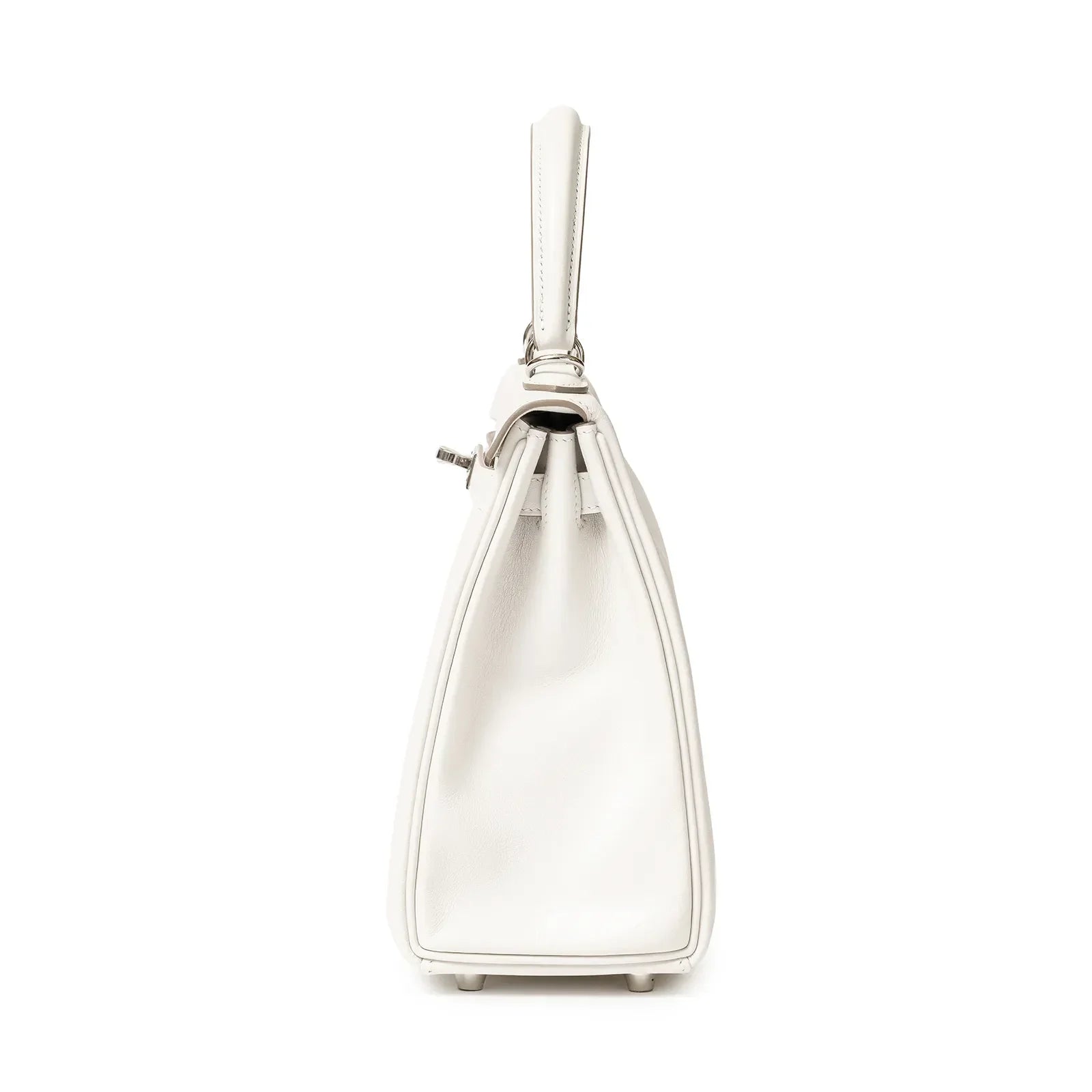 Hermès Kelly 25 Retourne Gris Pale Swift Palladium Hardware