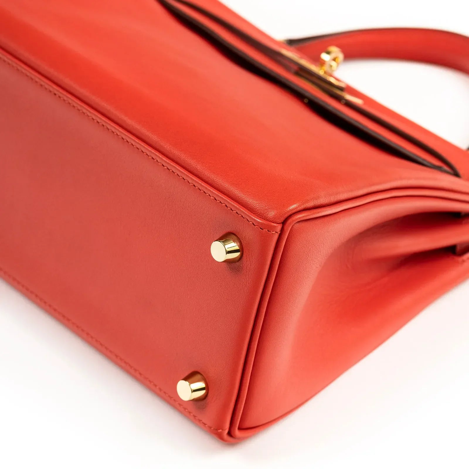 Hermès Kelly 25 Retourne Rouge Swift Gold Hardware