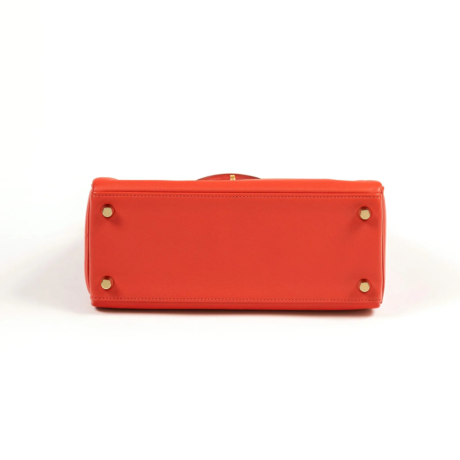 Hermès Kelly 25 Retourne Rouge Swift Gold Hardware