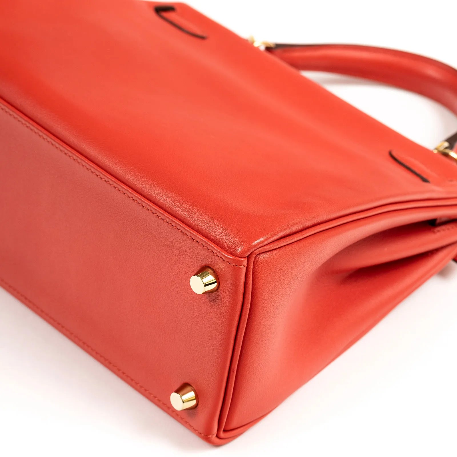 Hermès Kelly 25 Retourne Rouge Swift Gold Hardware