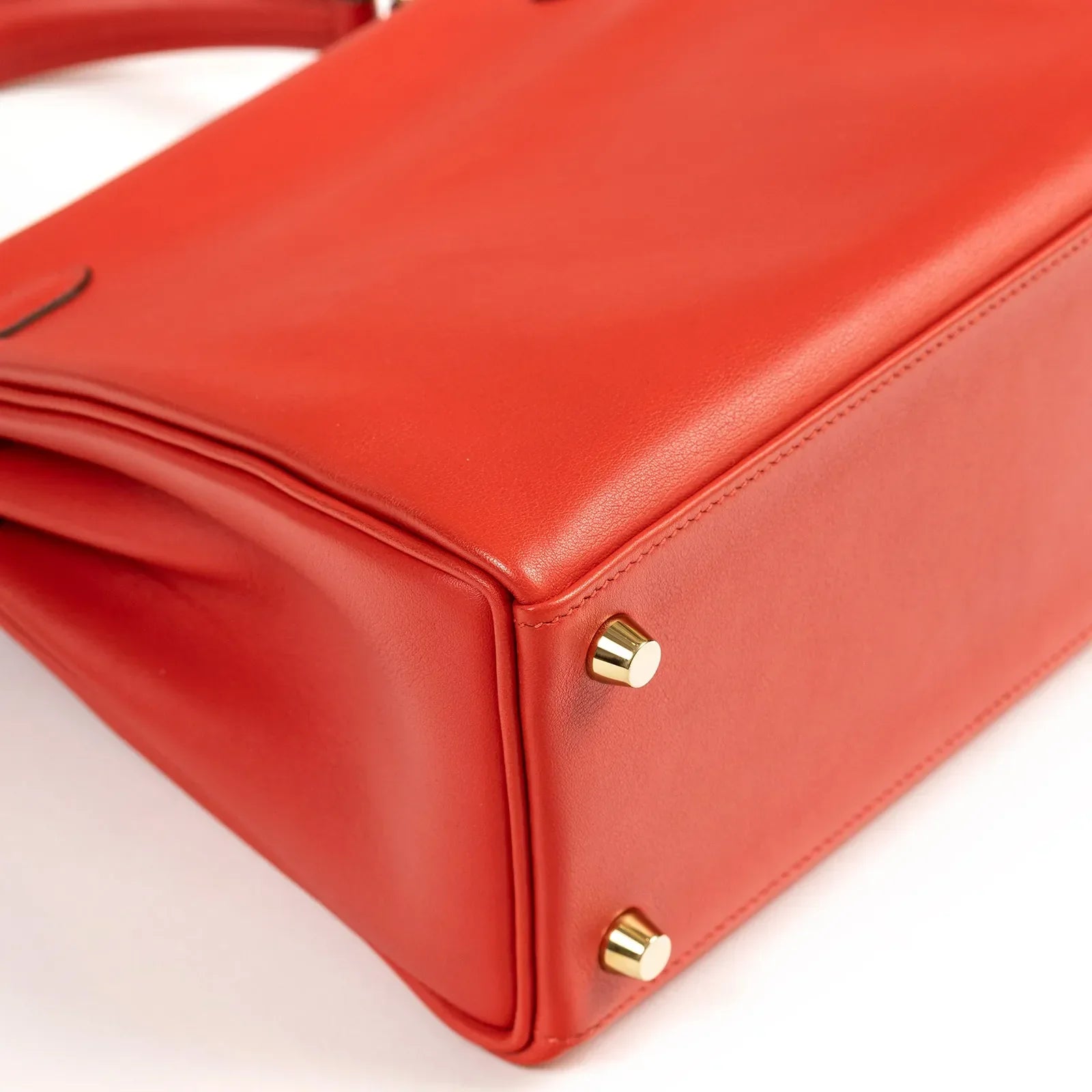 Hermès Kelly 25 Retourne Rouge Swift Gold Hardware