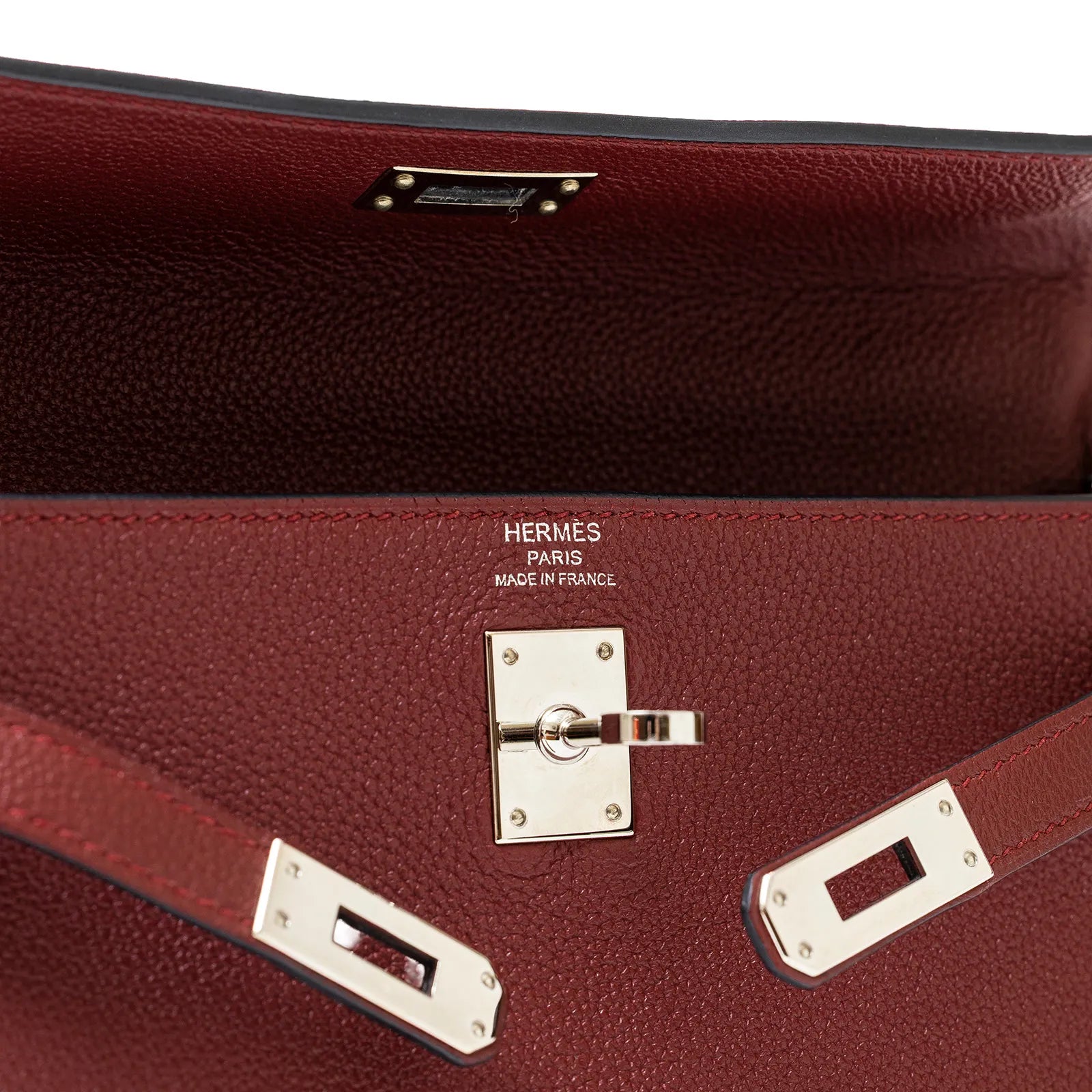 Hermès Kelly 25 Retourne Togo Rouge H Palladium Hardware