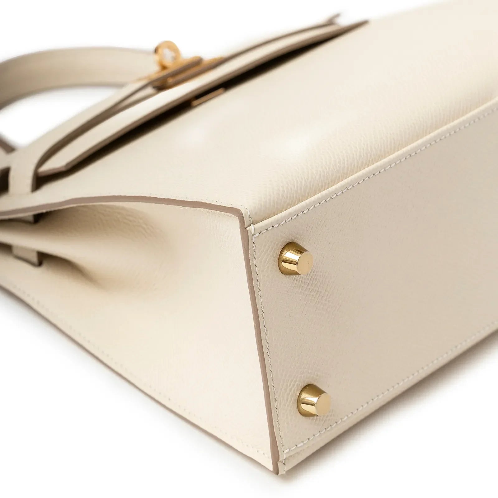 Hermès Kelly 25 Sellier Epsom Craie Gold Hardware