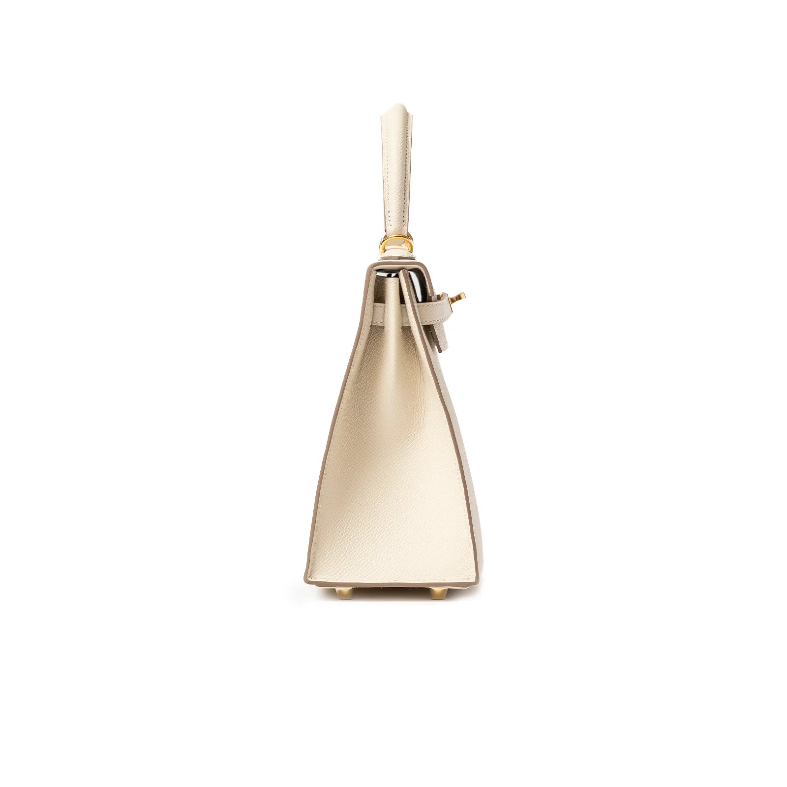 Hermès Kelly 25 Sellier Epsom Craie Gold Hardware