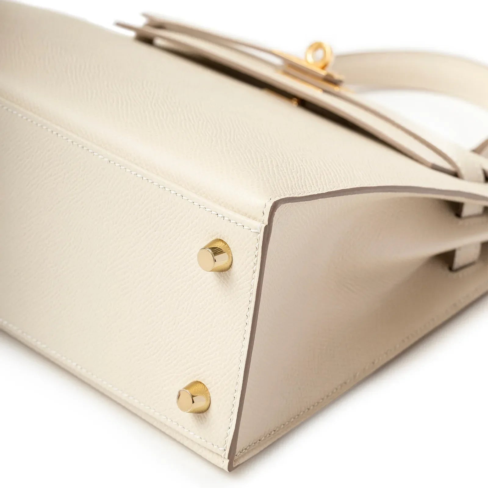 Hermès Kelly 25 Sellier Epsom Craie Gold Hardware