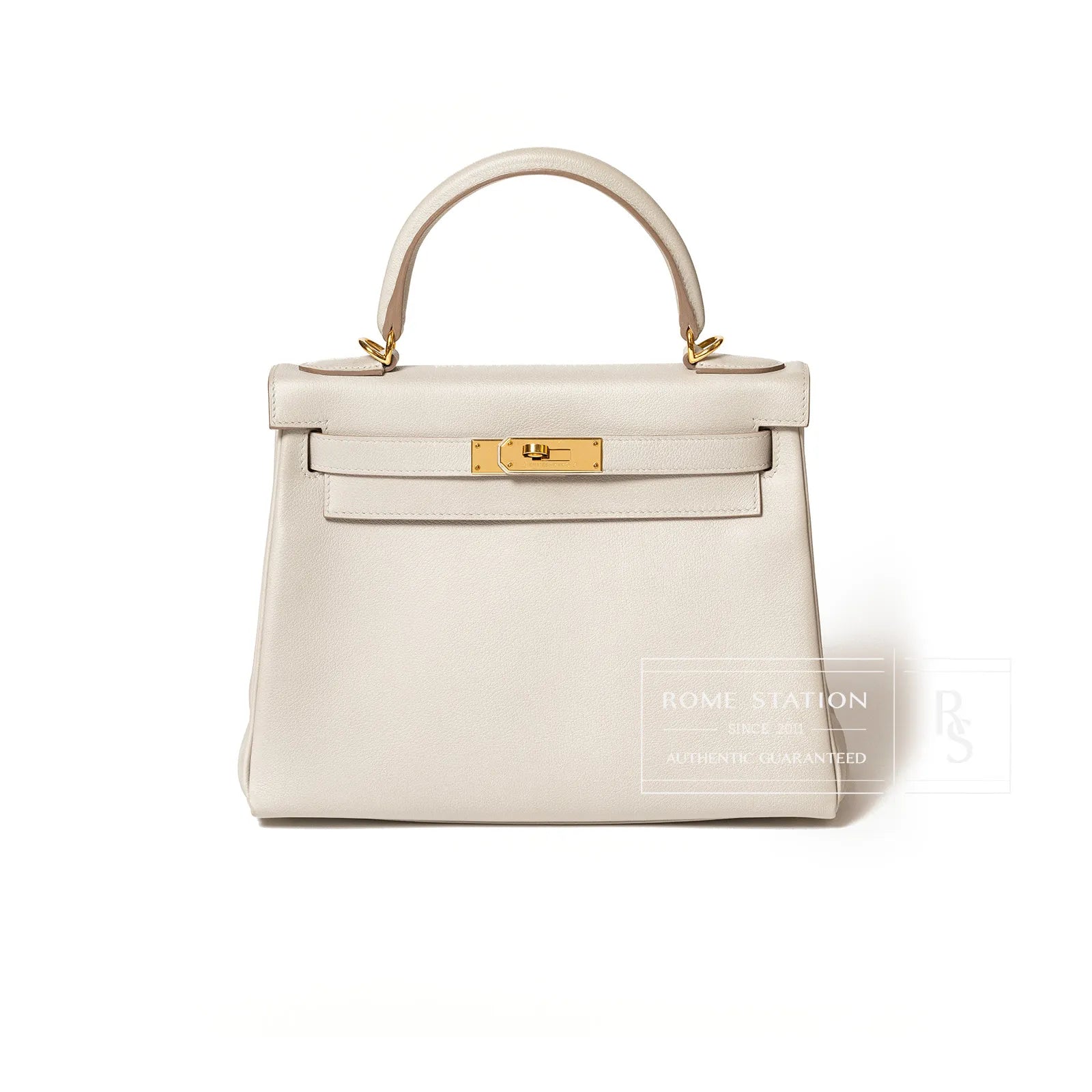 Hermès Kelly 28 Gris Perle Evercolor Gold Hardware