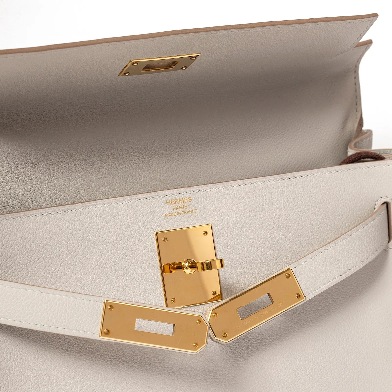 Hermès Kelly 28 Gris Perle Evercolor Gold Hardware