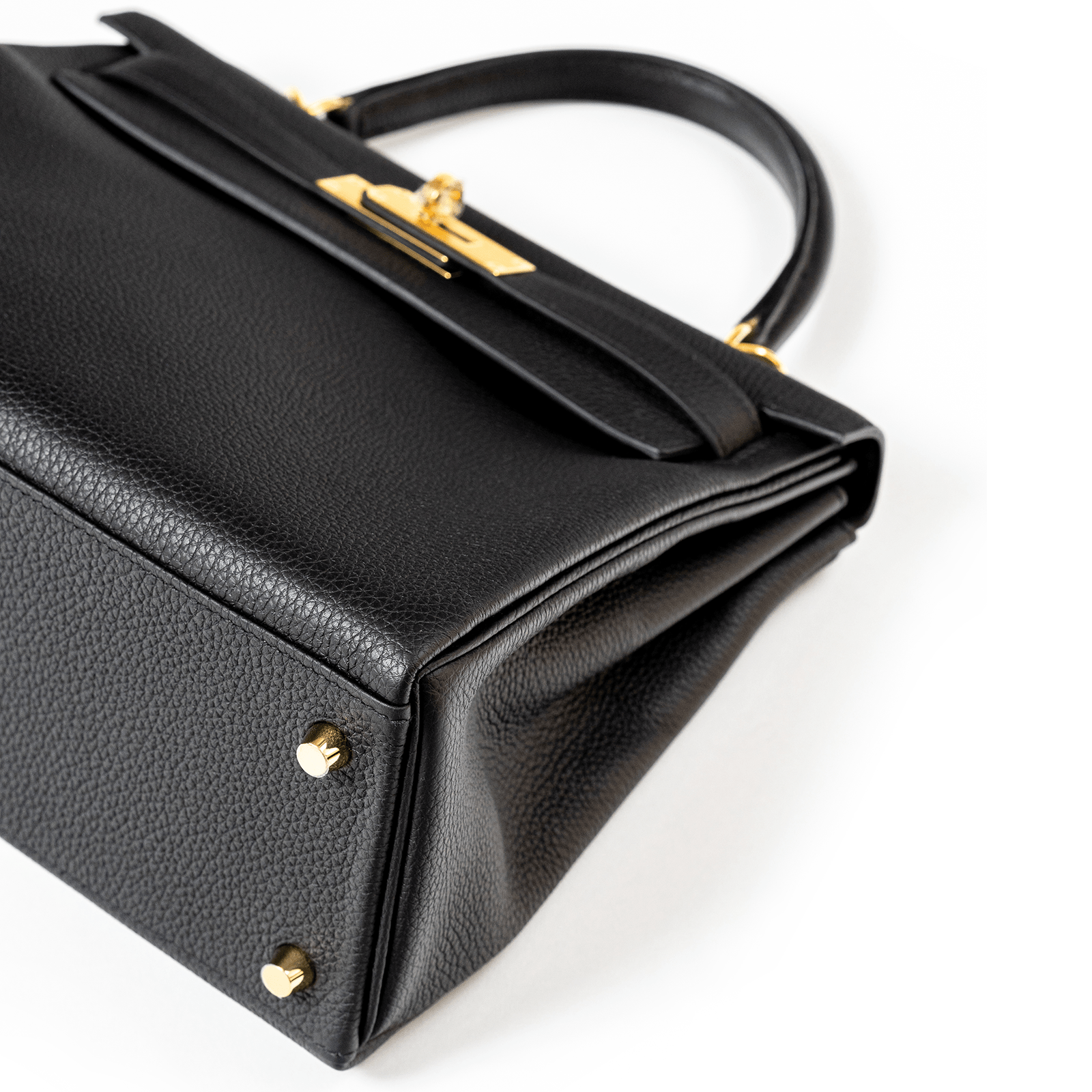Hermès Kelly 28 Retourne Black Togo Gold Hardware