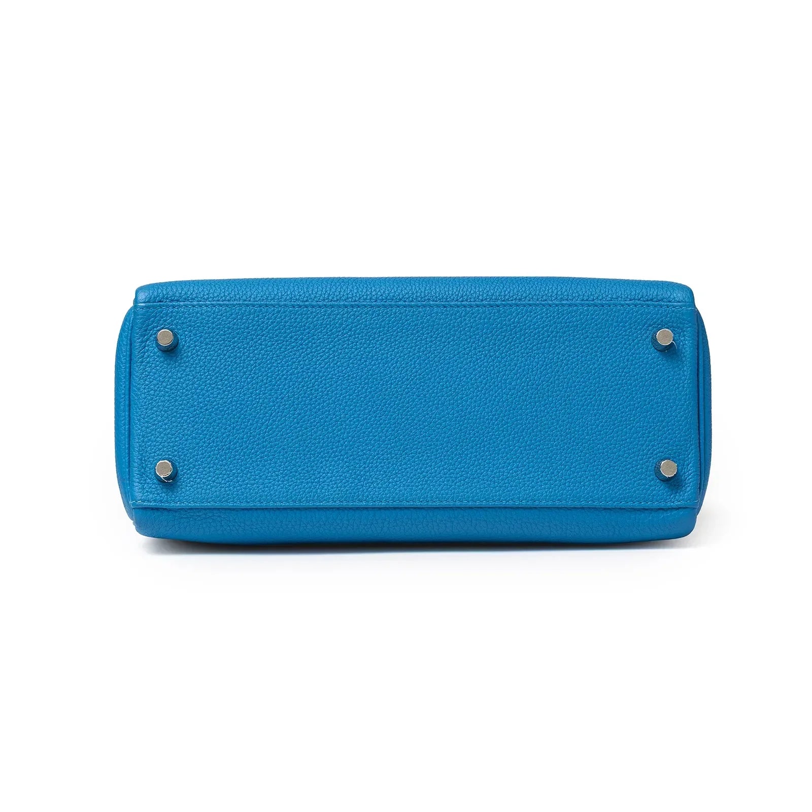 Hermès Kelly 28 Retourne Blue Zanzibar Togo Palladium Hardware
