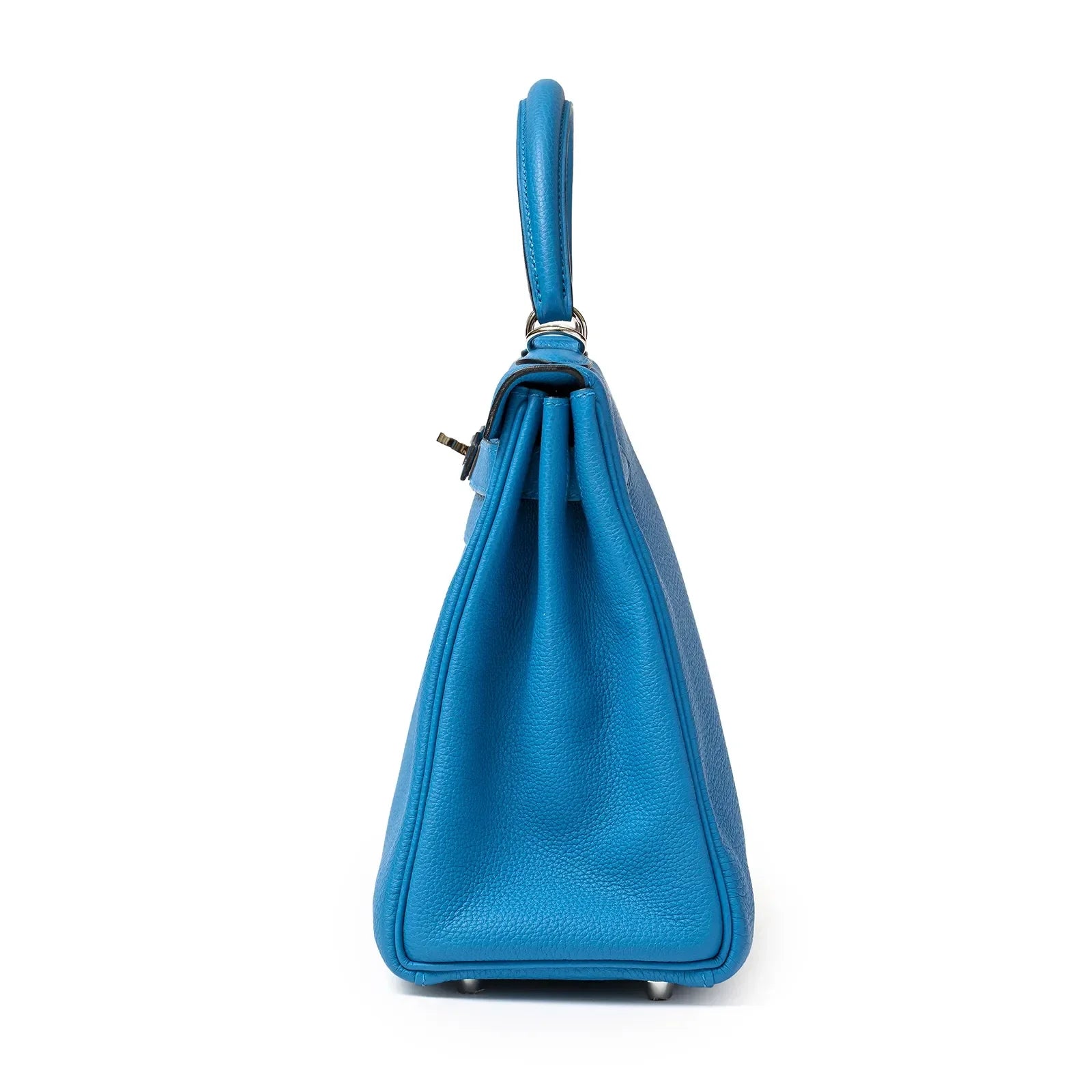Hermès Kelly 28 Retourne Blue Zanzibar Togo Palladium Hardware