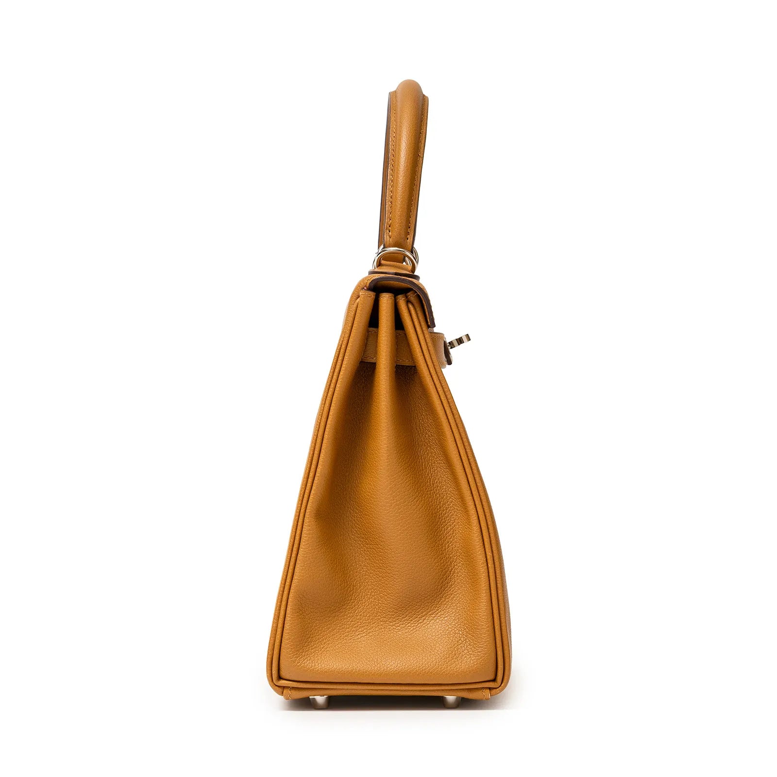 Hermès Kelly 28 Retourne Caramel/Rose D’Ete Evercolor Palladium Hardware