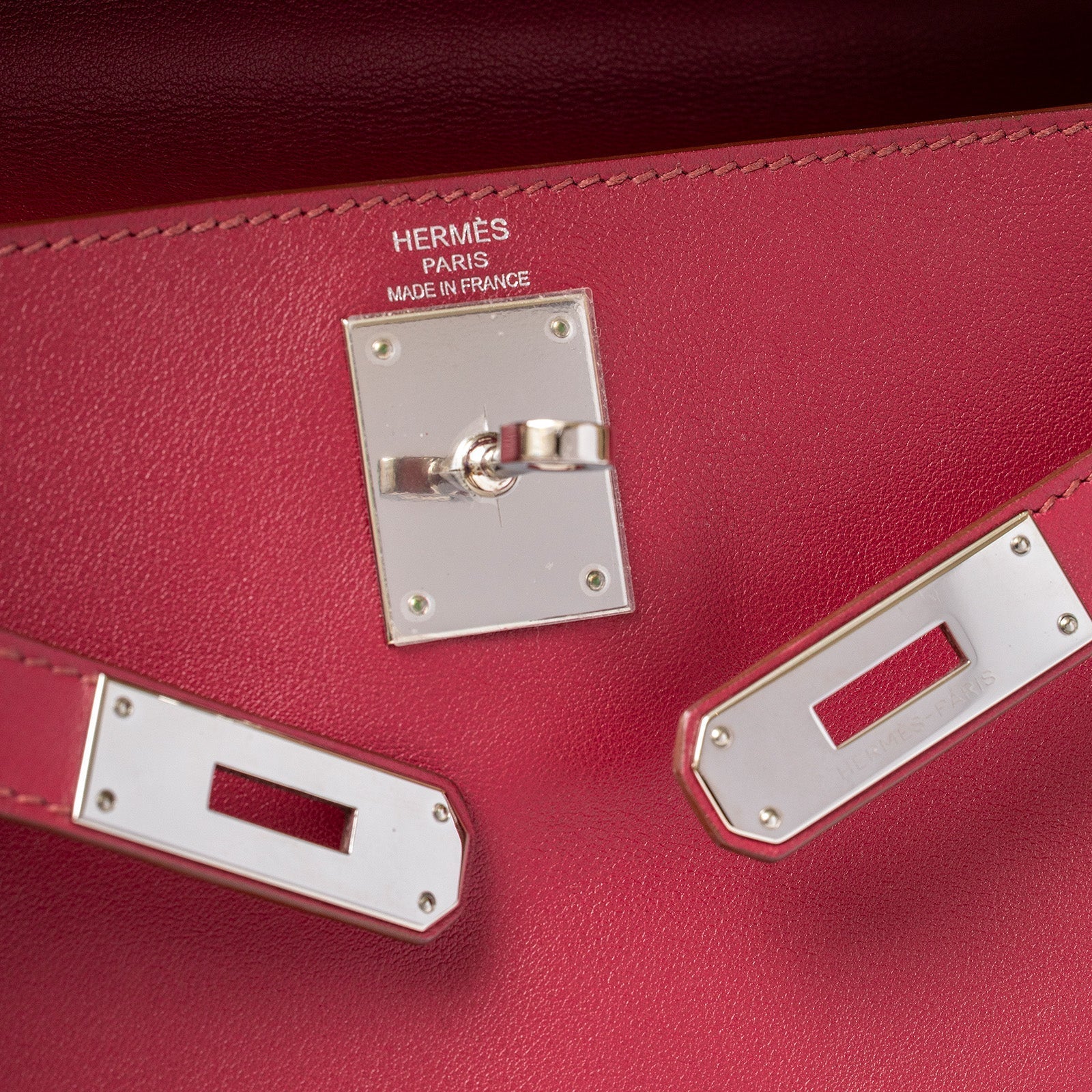 Hermès Kelly 28 Retourne Rubis Swift Palladium Hardware
