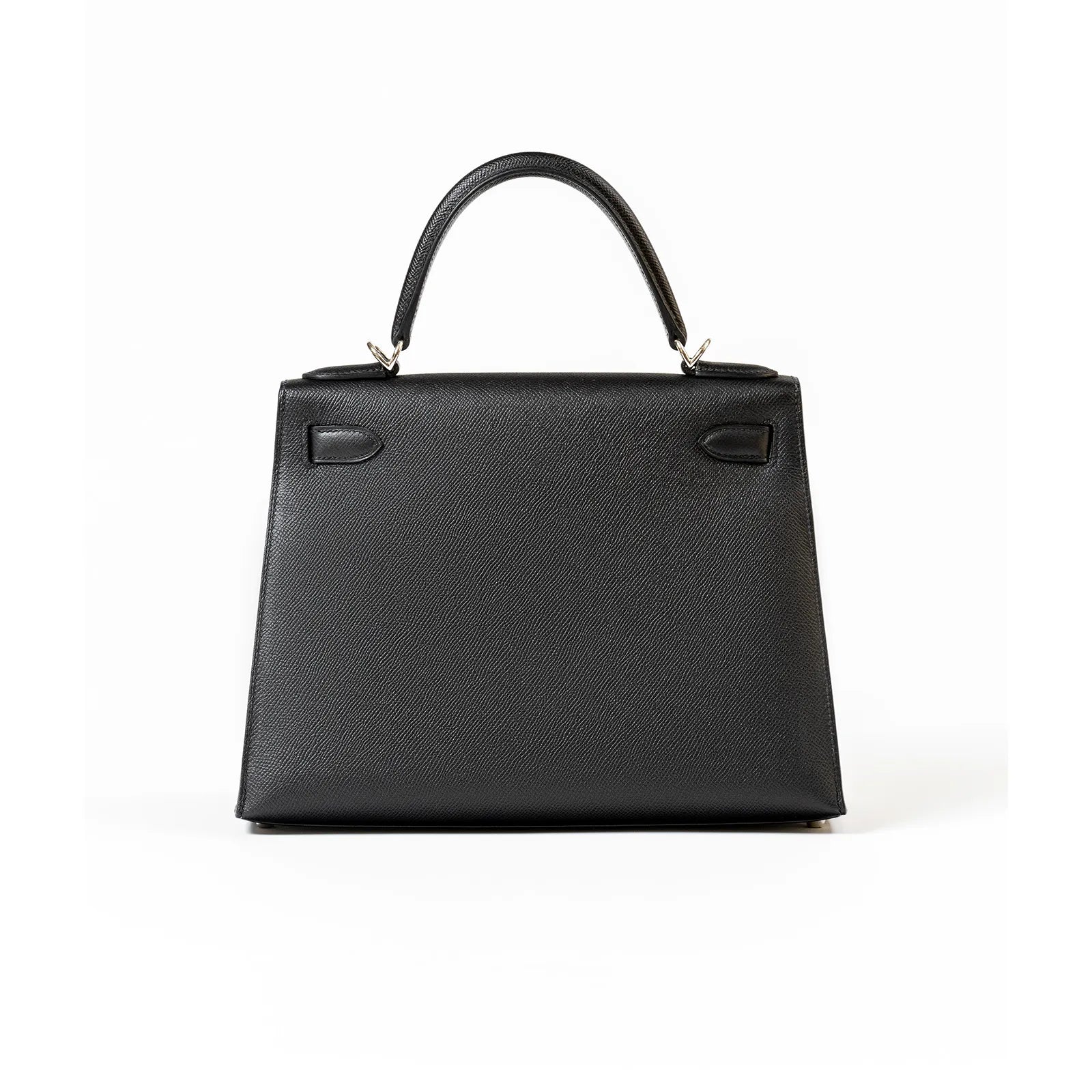 Hermès Kelly 28 Sellier Black Epsom Palladium Hardware