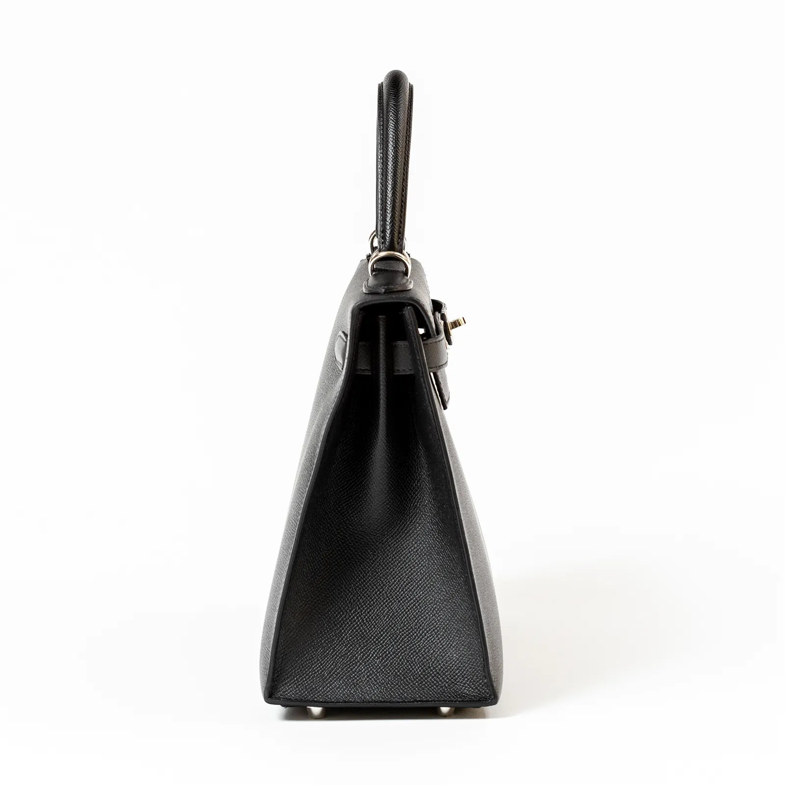 Hermès Kelly 28 Sellier Black Epsom Palladium Hardware