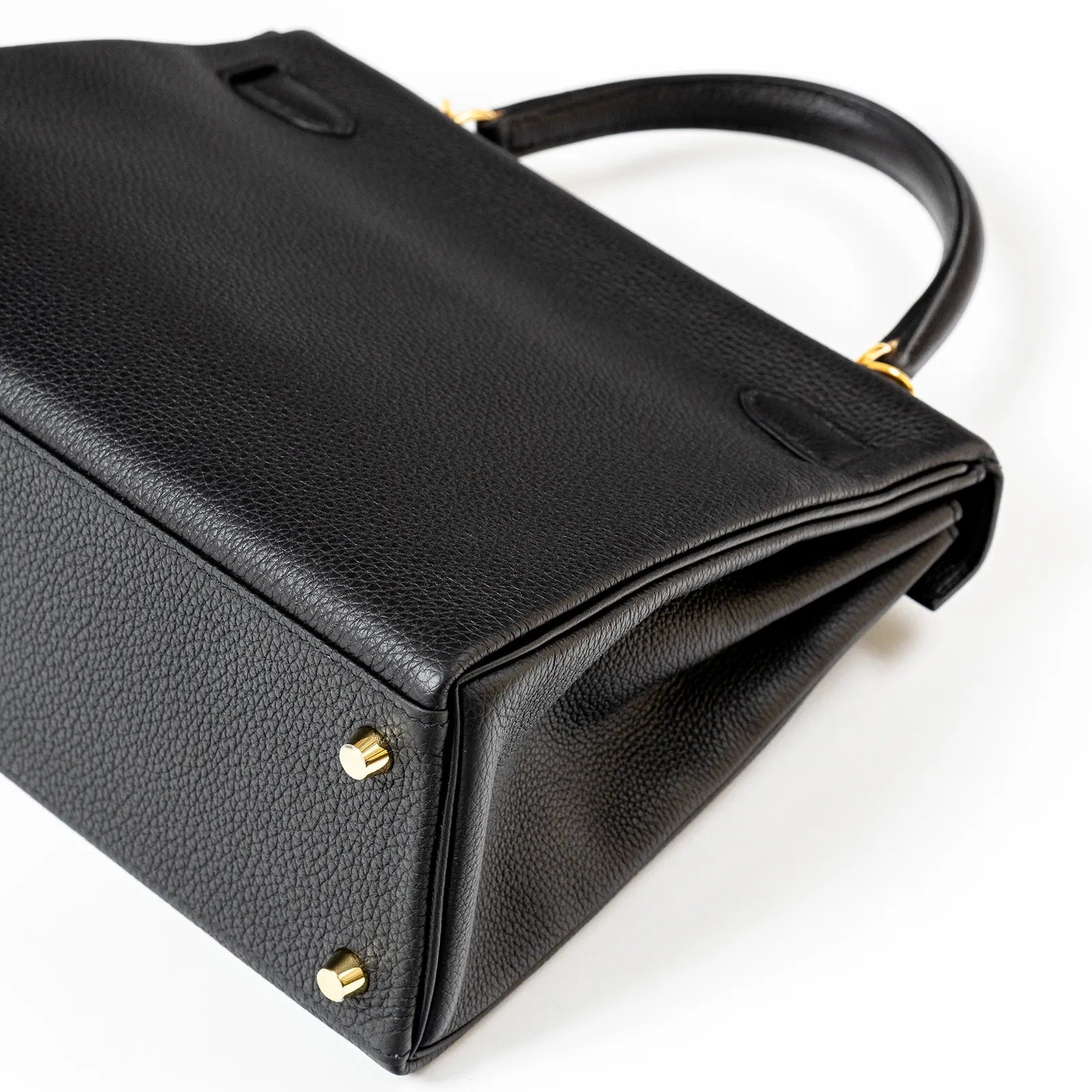 Hermès Kelly 28 Sellier Black Epsom Palladium Hardware