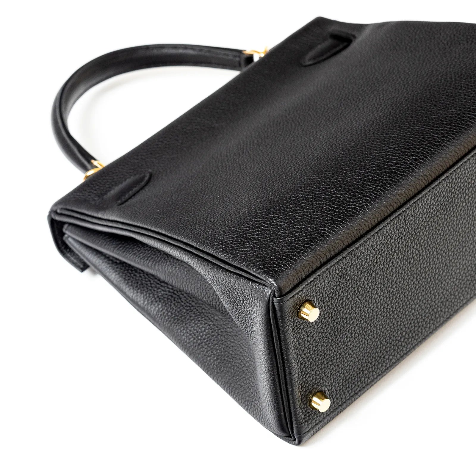 Hermès Kelly 28 Sellier Black Epsom Palladium Hardware