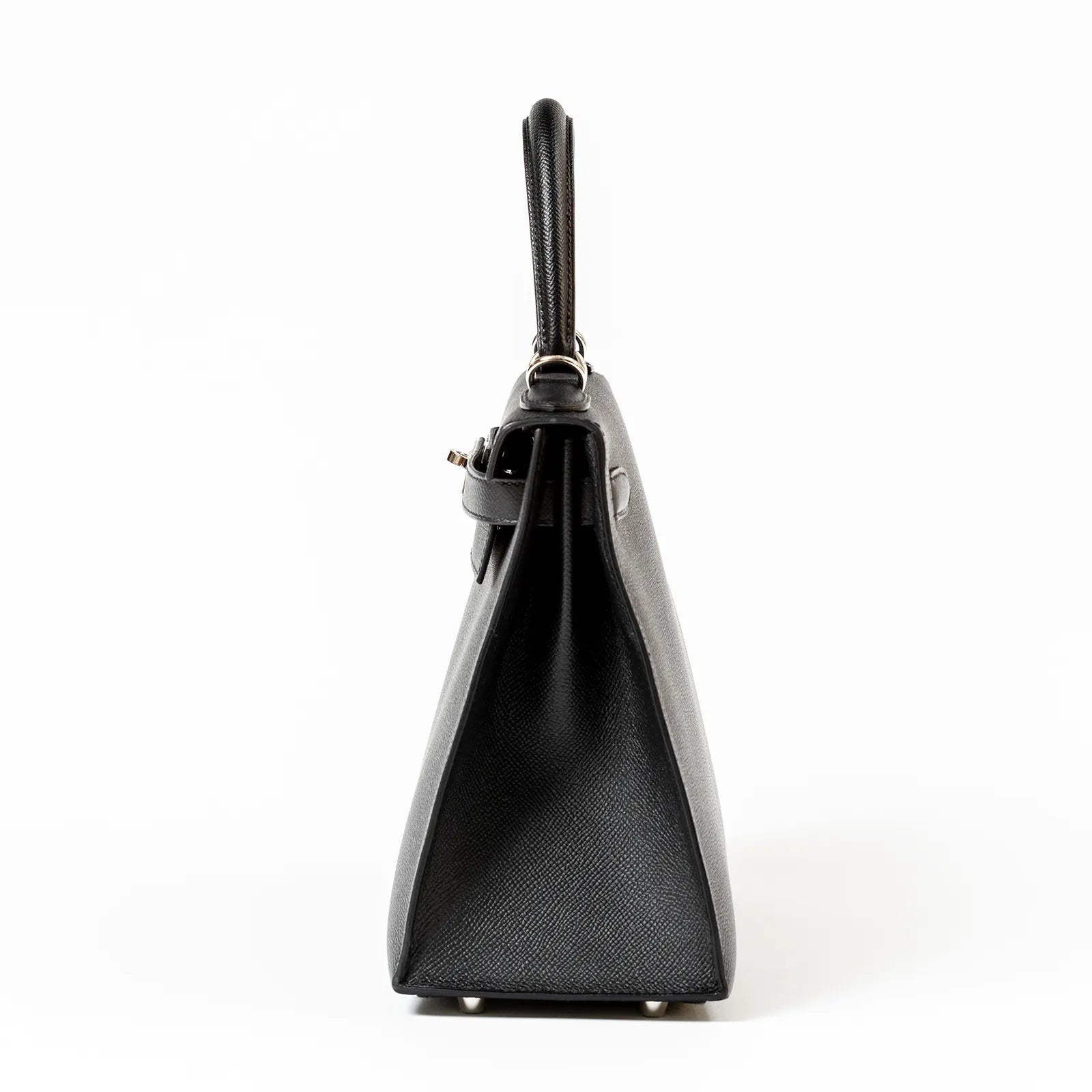 Hermès Kelly 28 Sellier Black Epsom Palladium Hardware