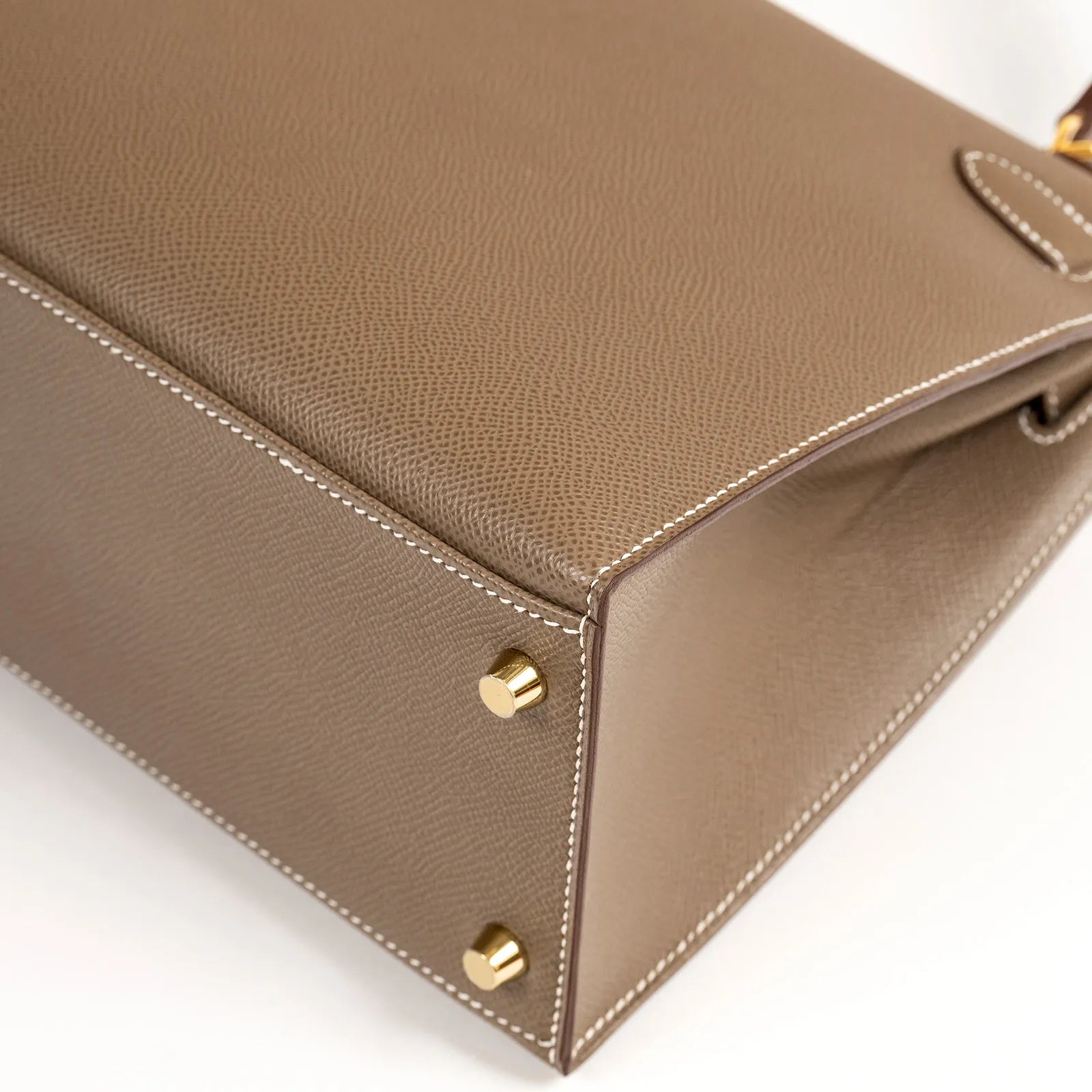 Hermès Kelly 28 Sellier Etoupe Epsom Gold Hardware