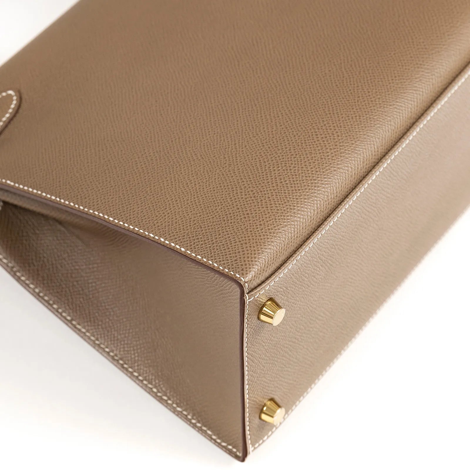 Hermès Kelly 28 Sellier Etoupe Epsom Gold Hardware