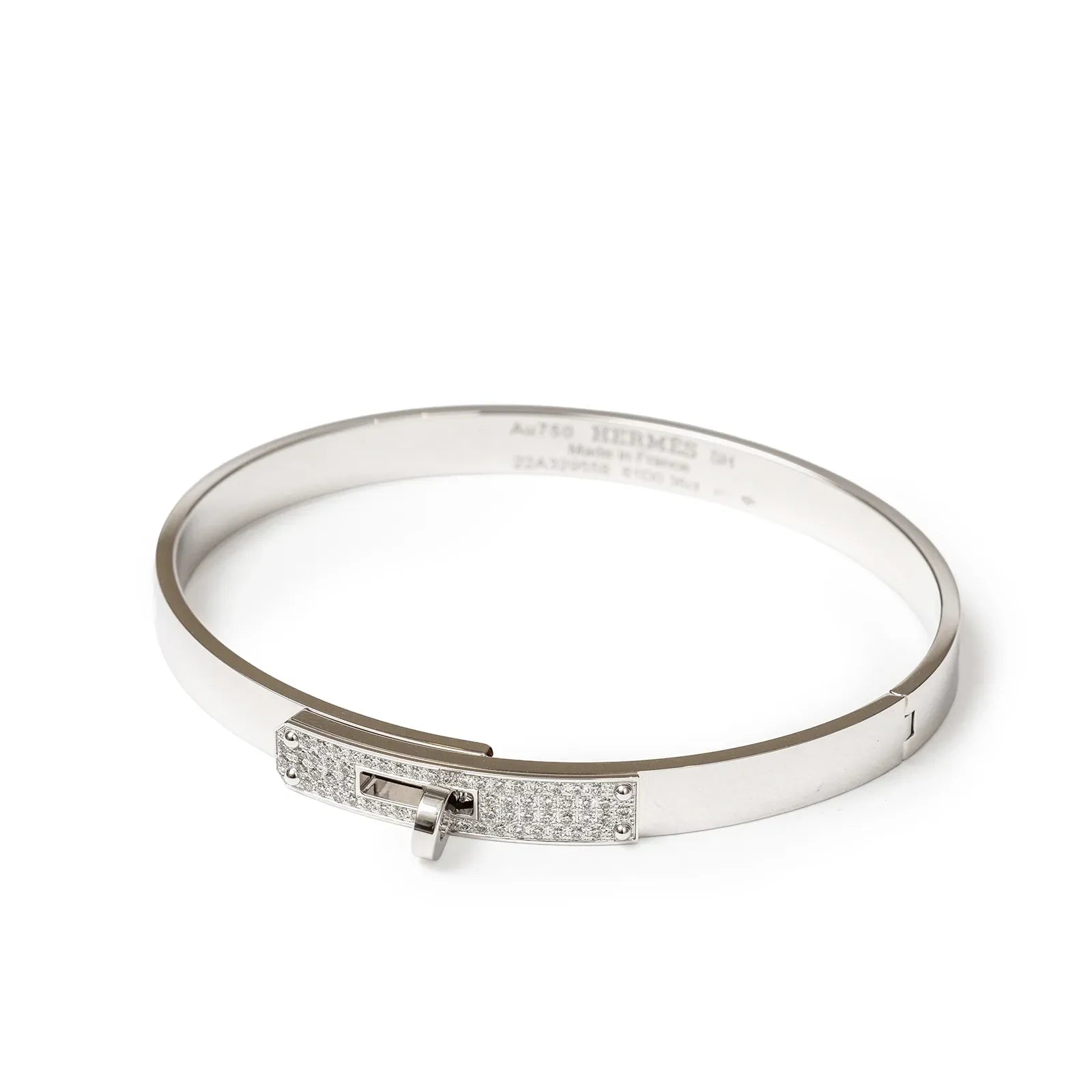 Hermès Kelly Bracelet PM White Gold/Diamond SH 0.36CT - White Gold