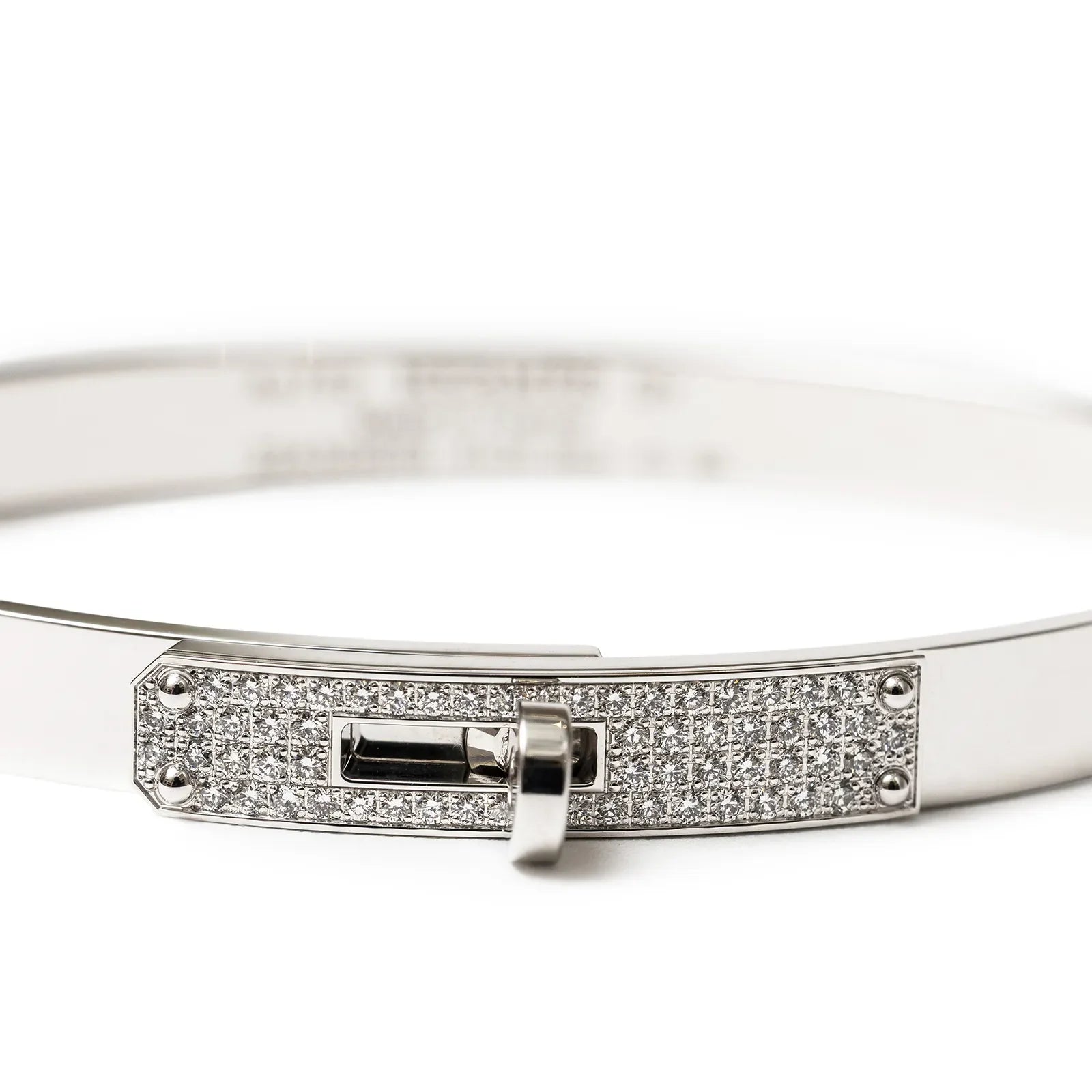 Hermès Kelly Bracelet PM White Gold/Diamond SH 0.36CT - White Gold