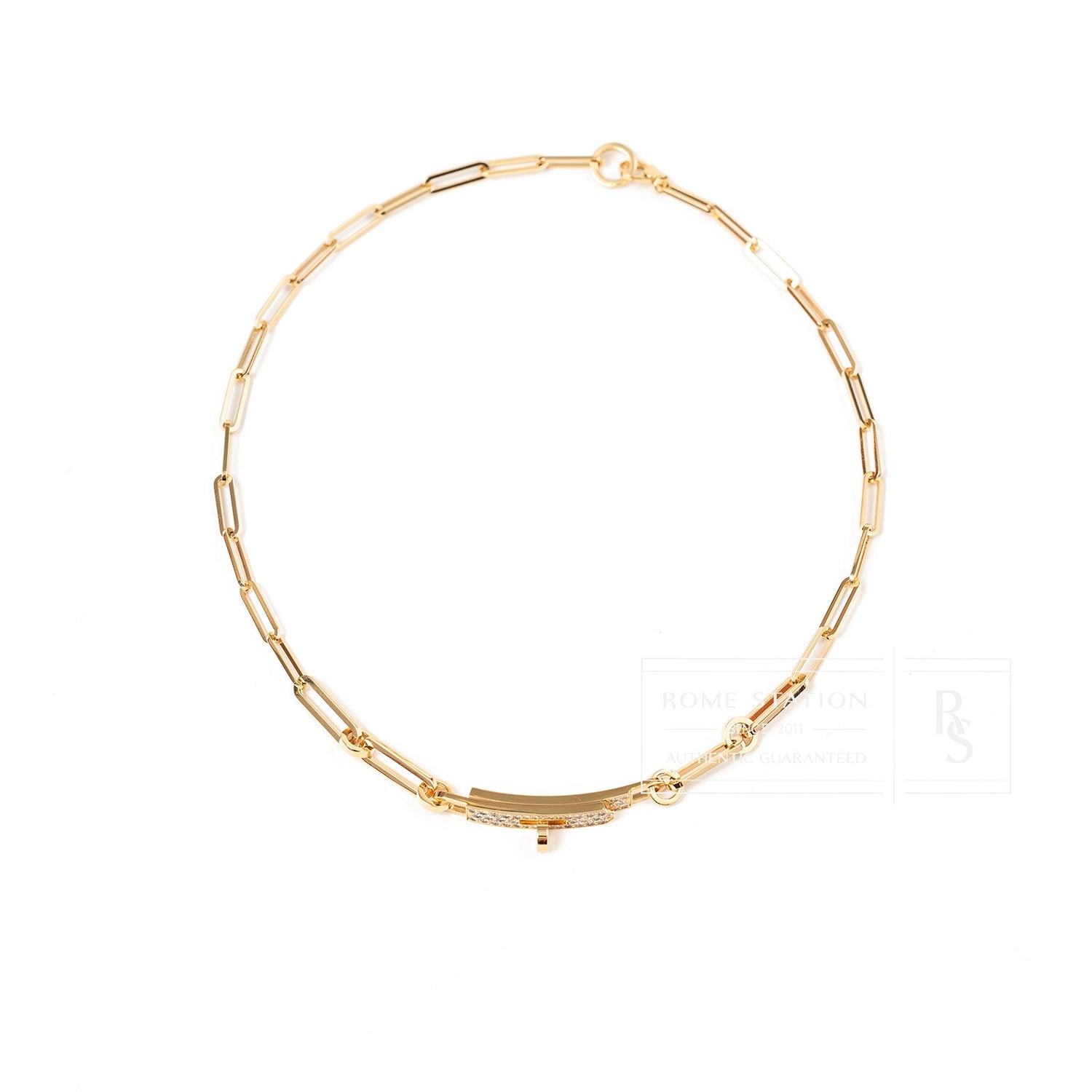 Hermès Kelly Chaine Bracelet/Necklace Yellow Gold Au750