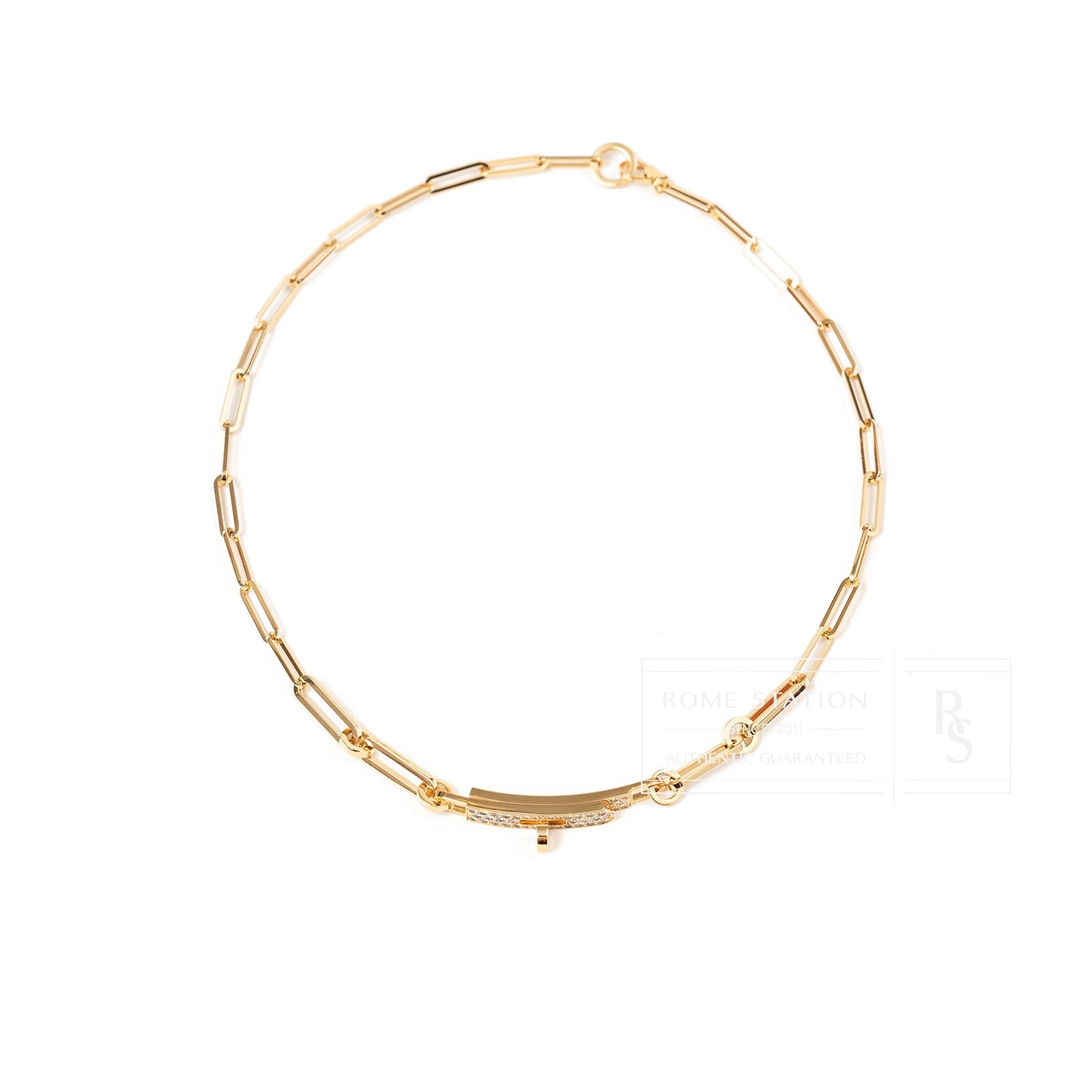 Hermès Kelly Chaine Bracelet/Necklace Yellow Gold Au750