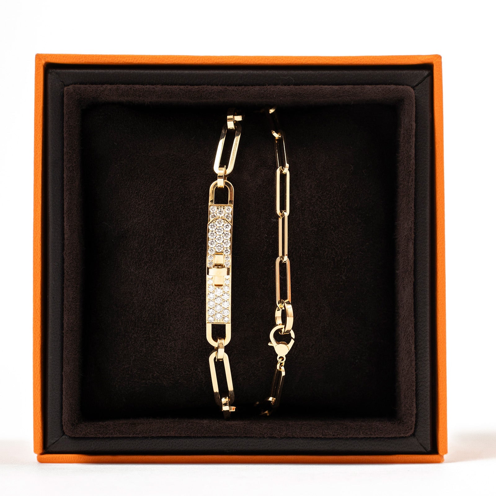 Hermès Kelly Chaine Bracelet/Necklace Yellow Gold Au750