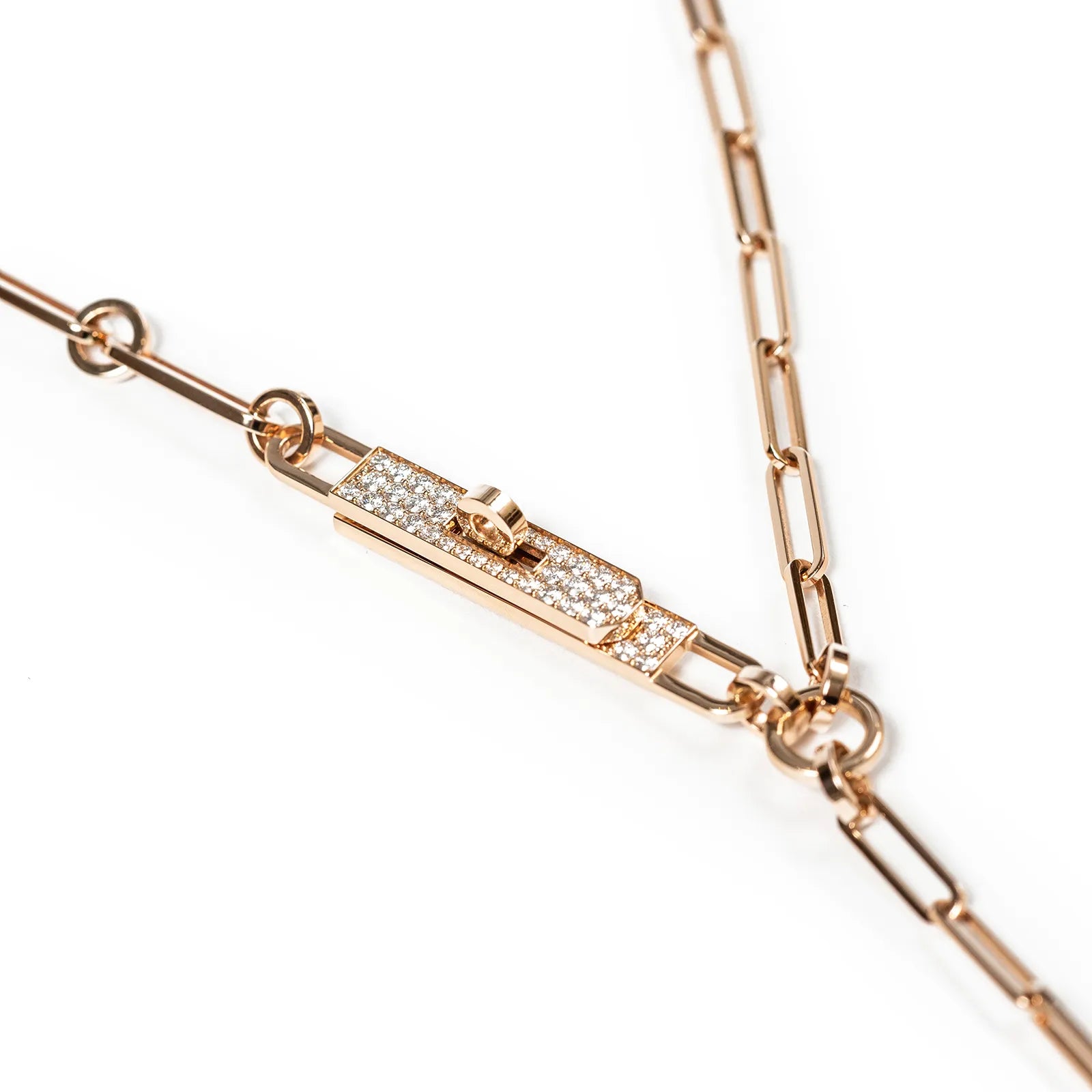 Hermès Kelly Chaine Necklace Rose Gold