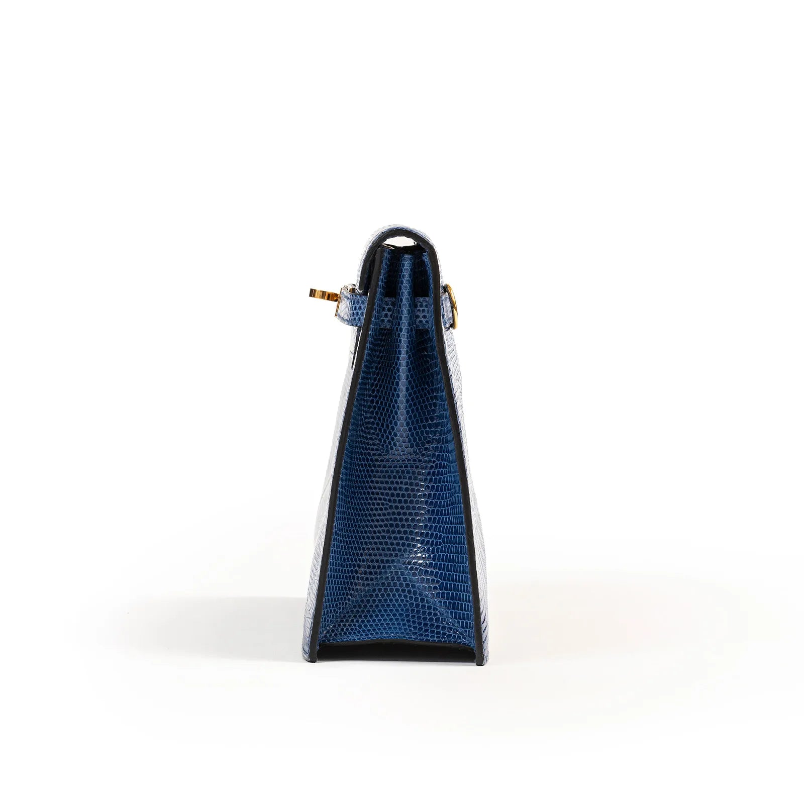 Hermès Kelly Danse Blue Saphir Lizard Varanus Niloticus Gold Hardware